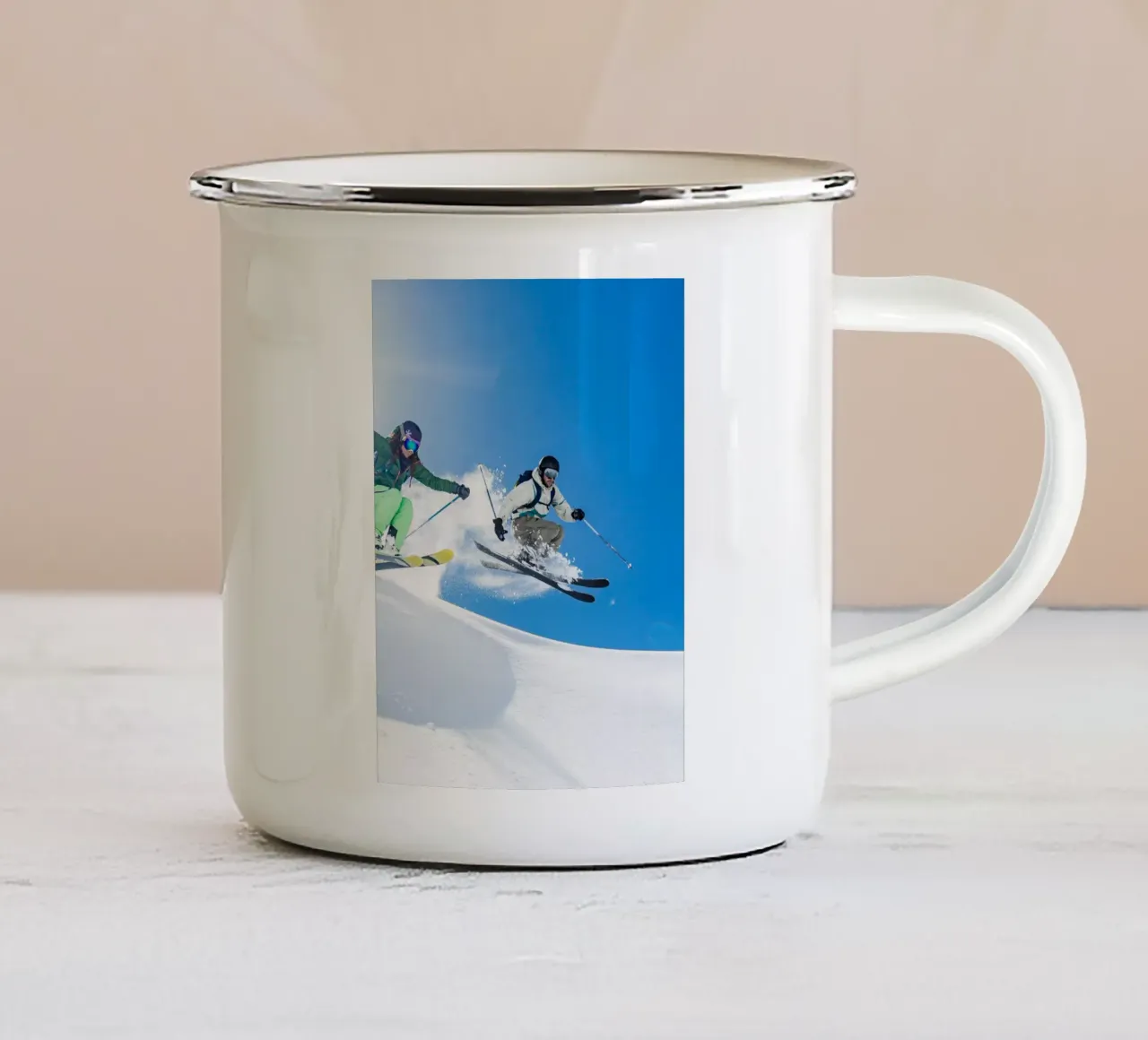 Lets Go Ski tazza in smalto da LucasWest