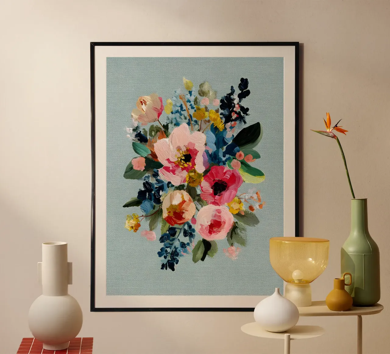 Blue Velvet Blooms poster by The Floralist