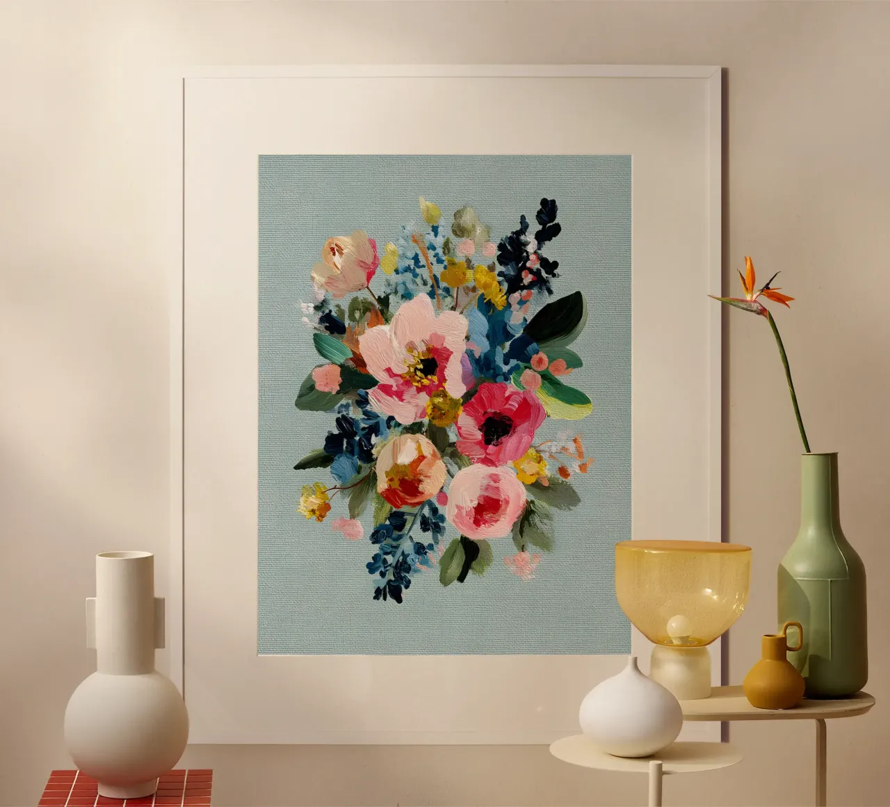 Blue Velvet Blooms poster by The Floralist
