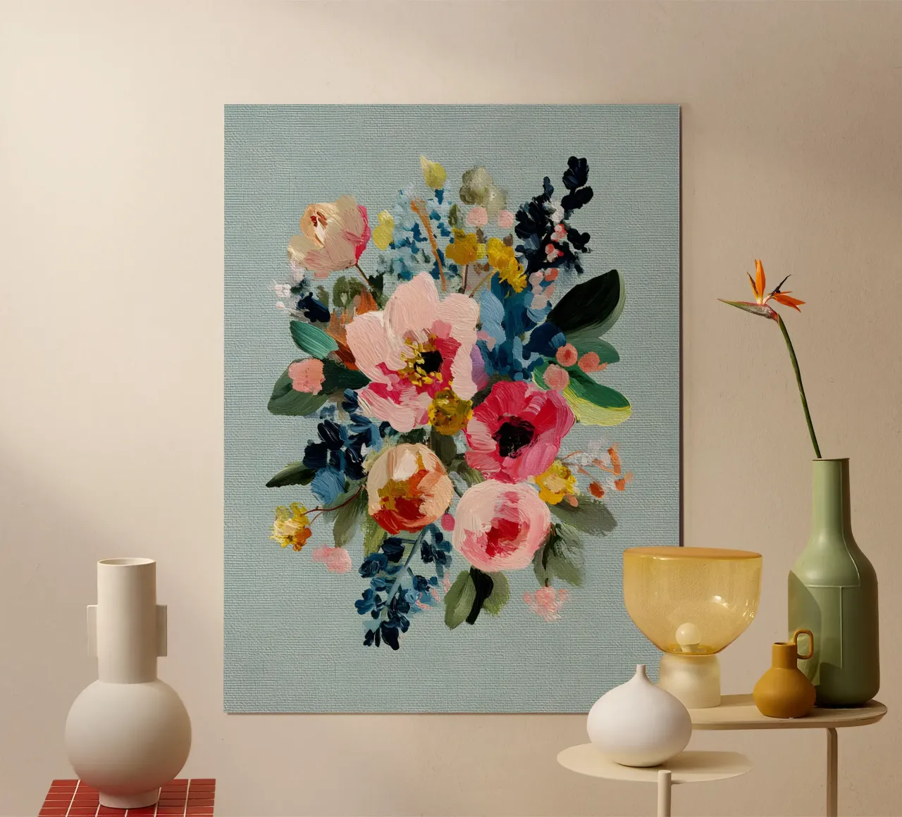 Blue Velvet Blooms poster by The Floralist