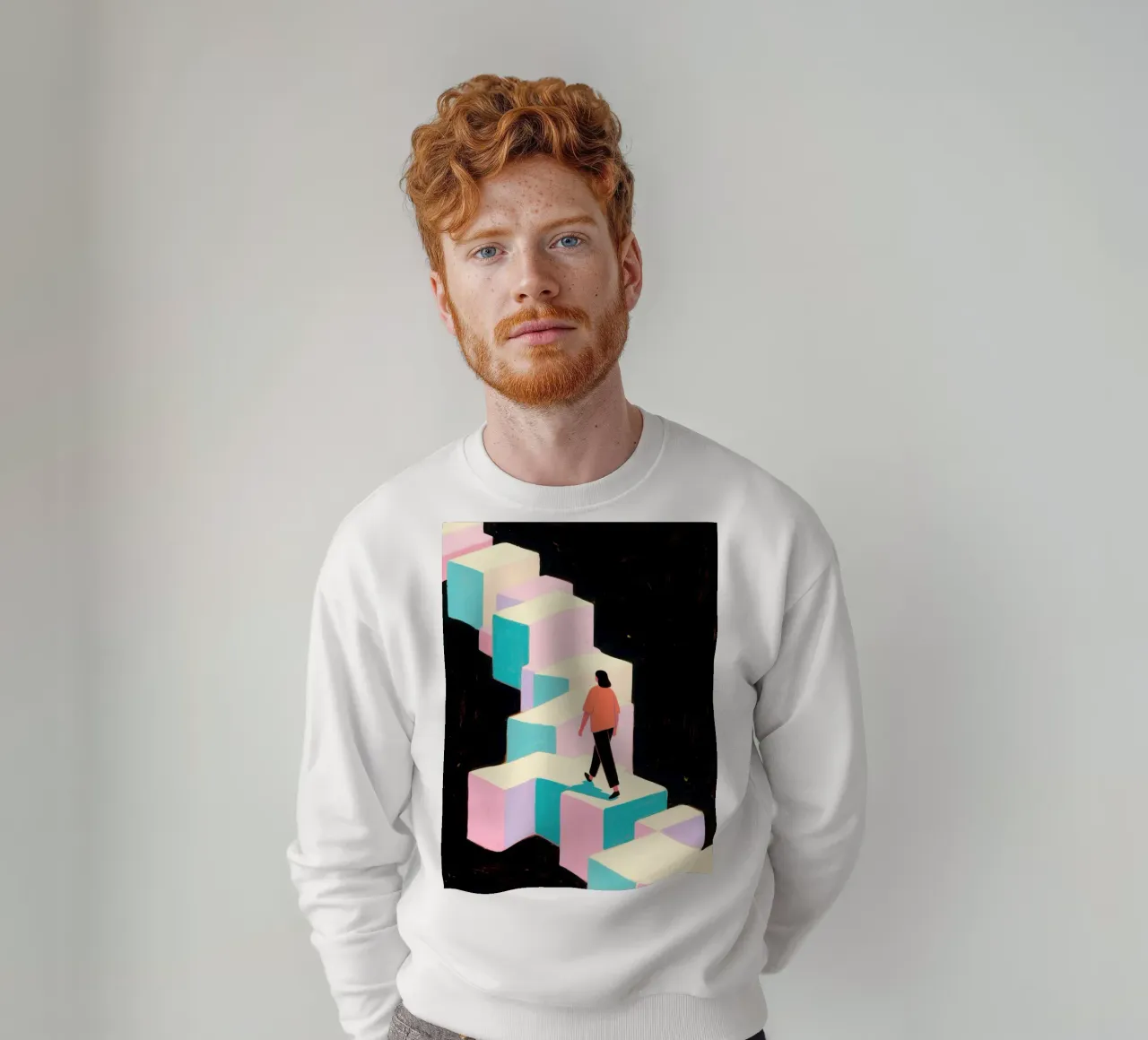 Persona che cammina in un cubo felpa da Slash Shop