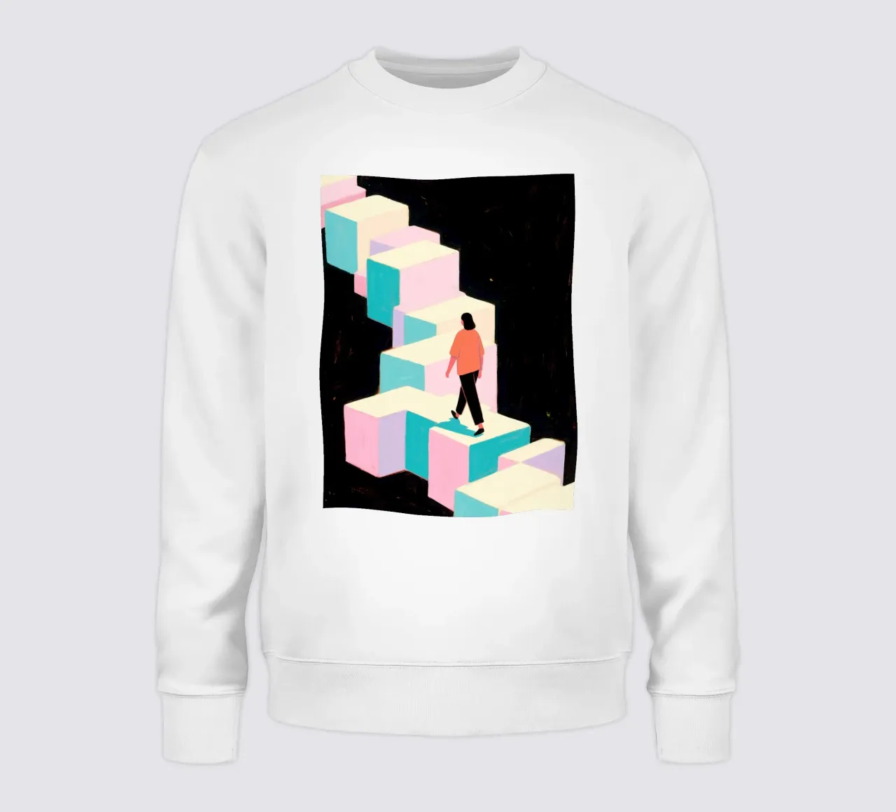 Persona che cammina in un cubo felpa da Slash Shop