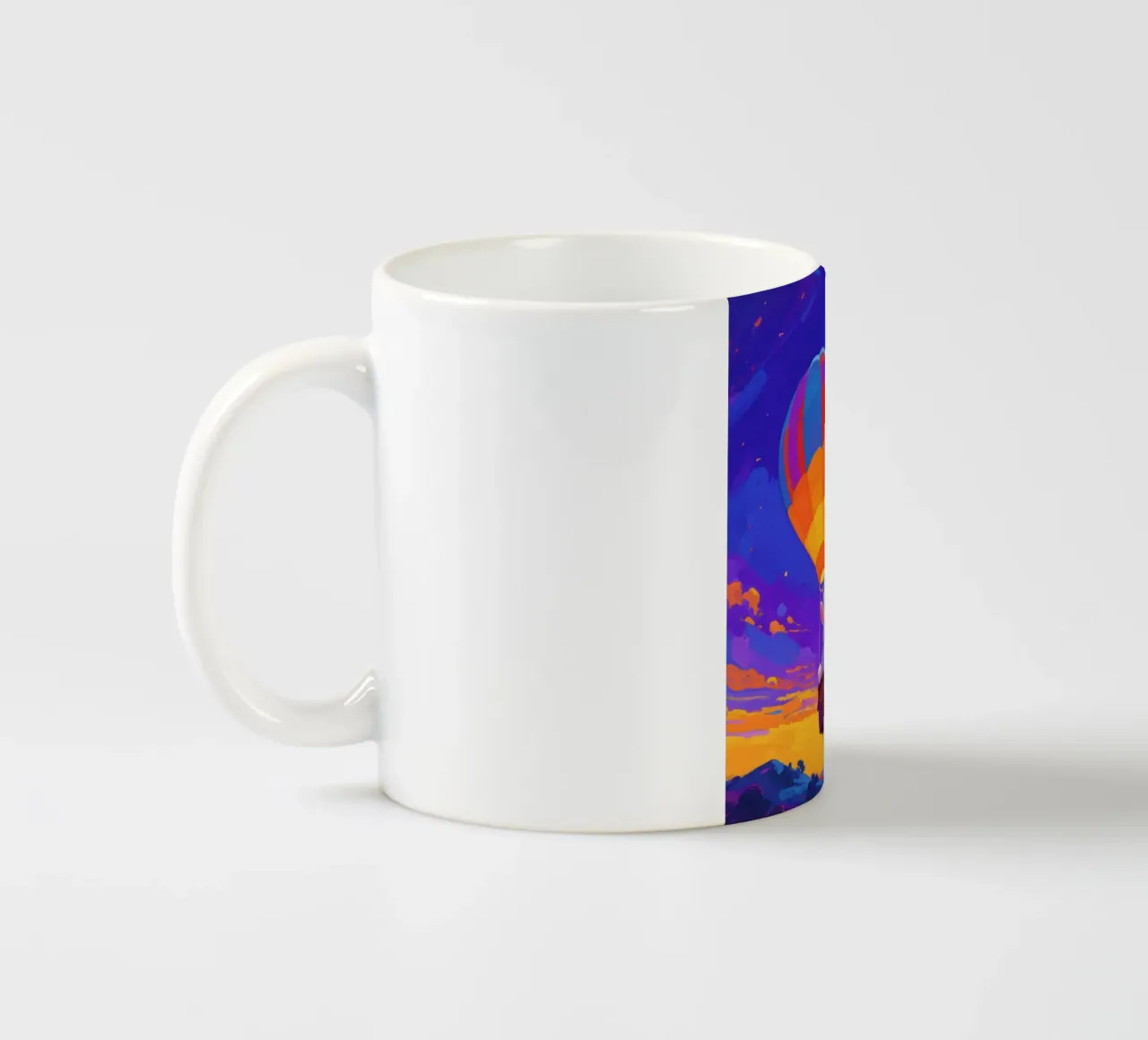 Coniglio in mongolfiera tazza in ceramica da Slash Shop