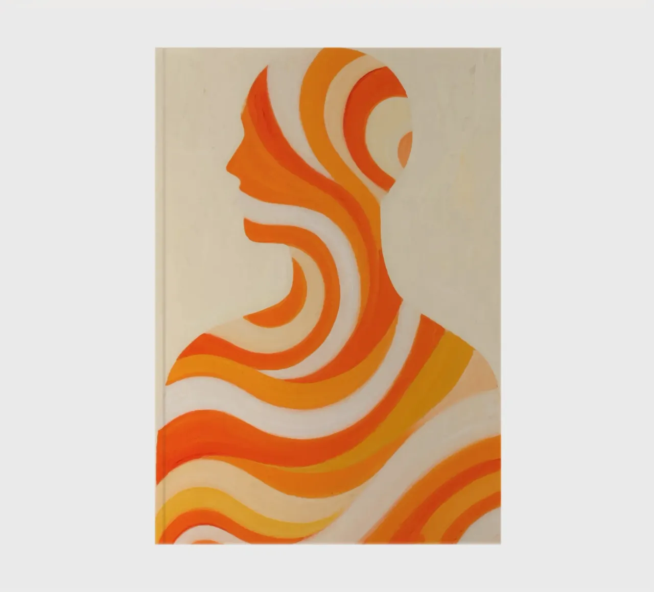 Silhouette of a person in a swirl style notebook by Slash Shop