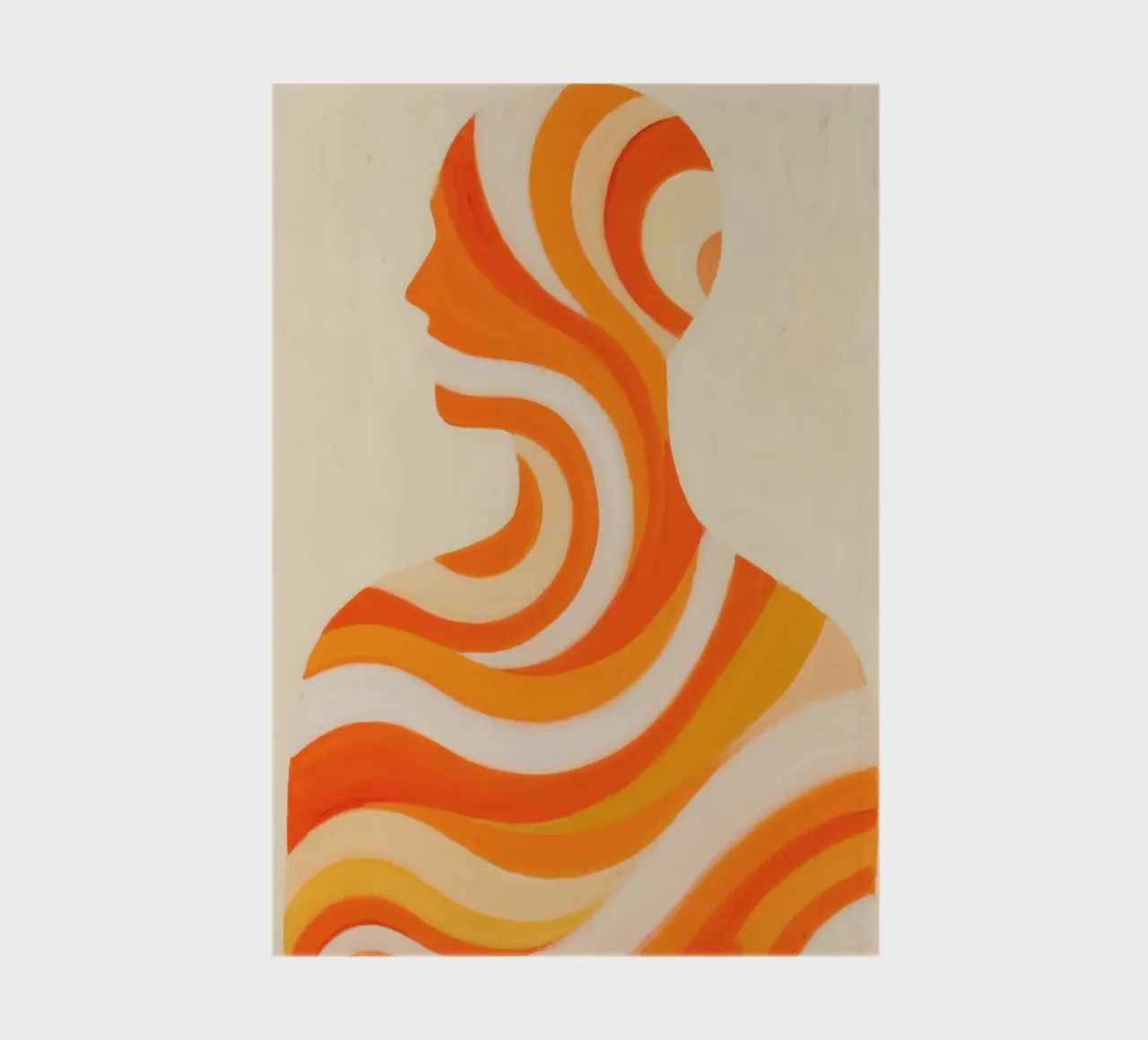 Silhouette of a person in a swirl style notebook by Slash Shop