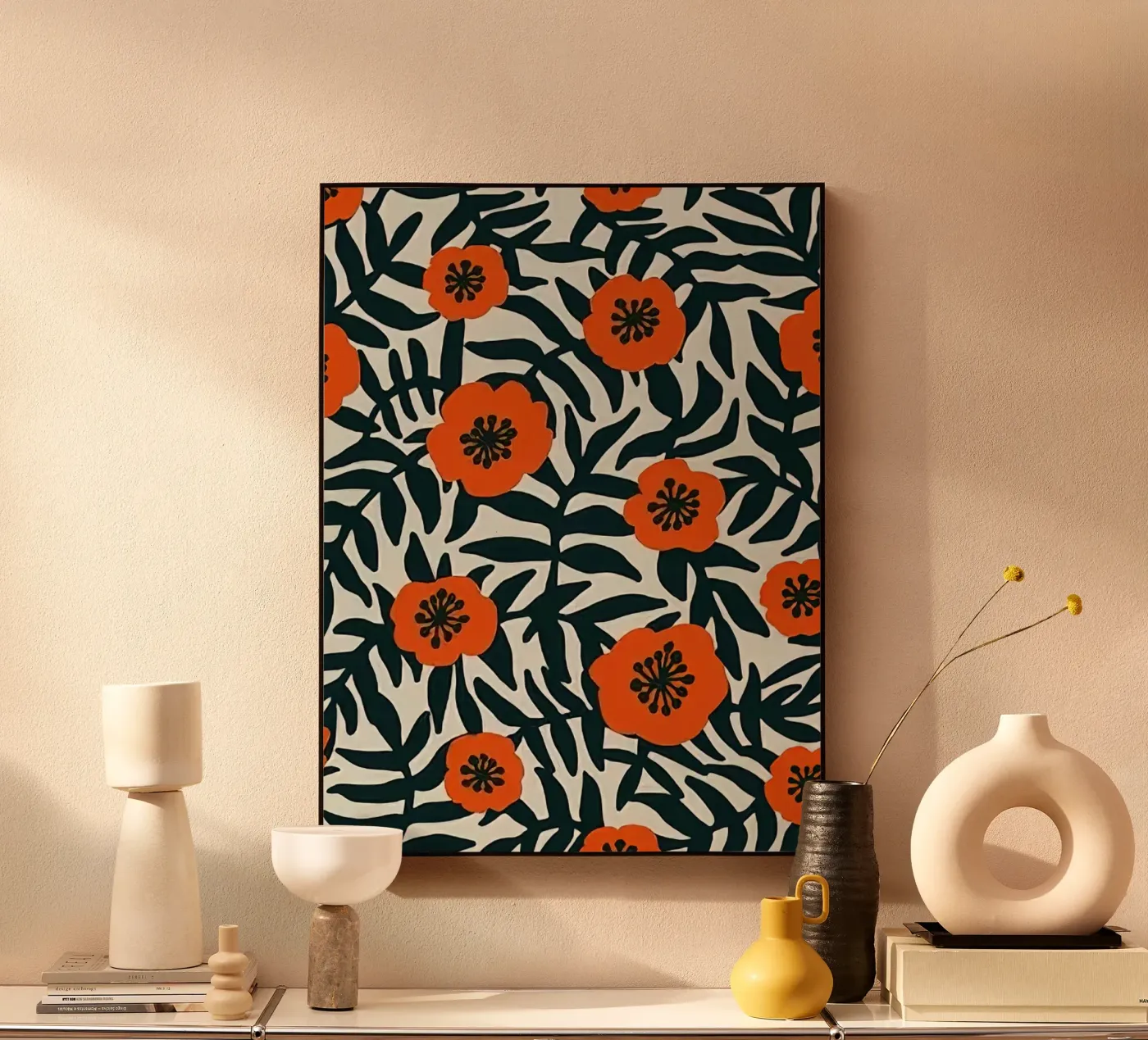 Flower brown acrylic glass by Trace Simonis Flowers