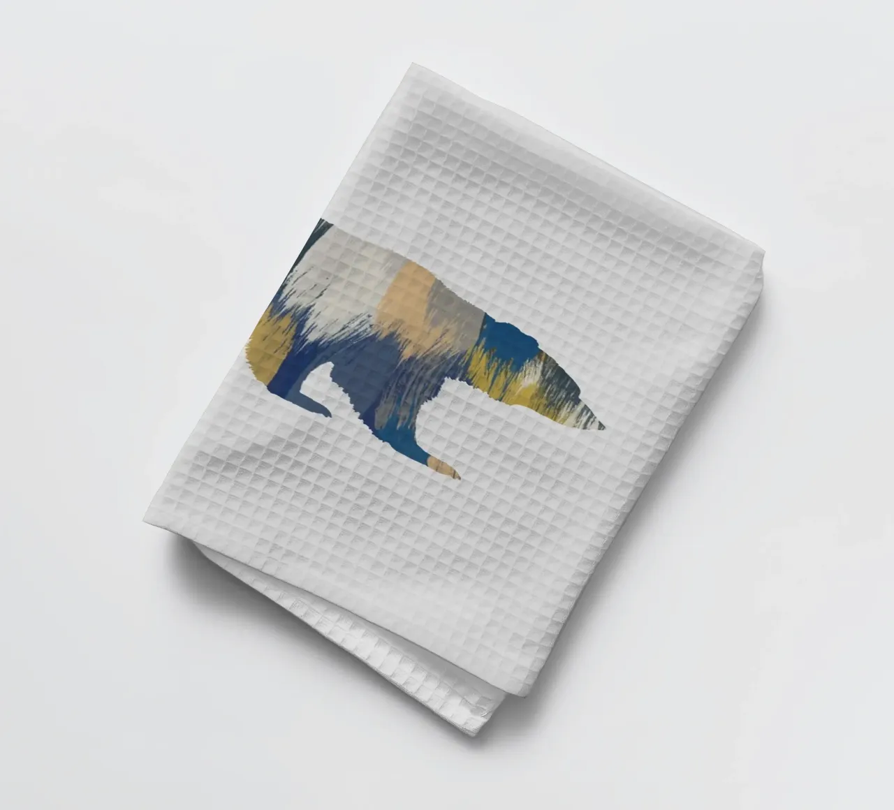 Ours bleu et jaune torchon de Orara Studio