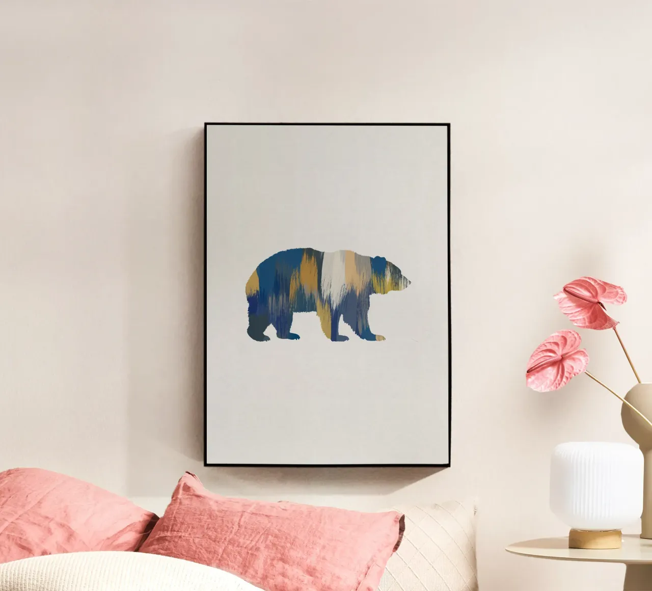 Orso blu e giallo plexiglass da Orara Studio