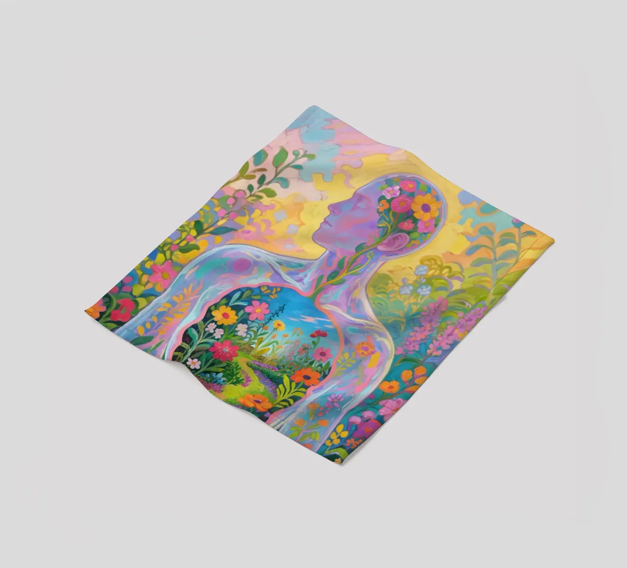 Umano trasparente con giardino in miniatura coperta in pile da Slash Shop