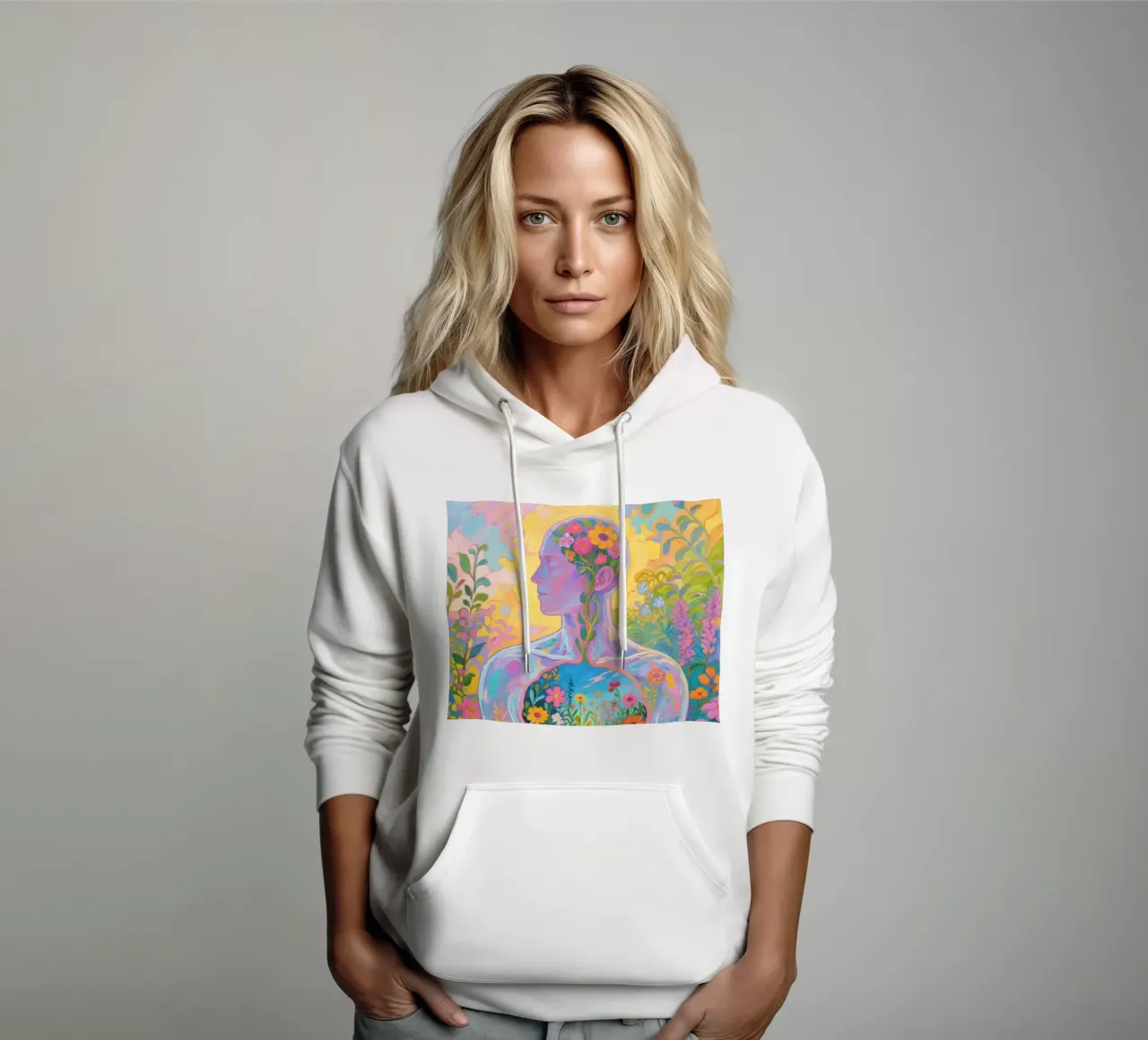 Umano trasparente con giardino in miniatura felpa con cappuccio da Slash Shop