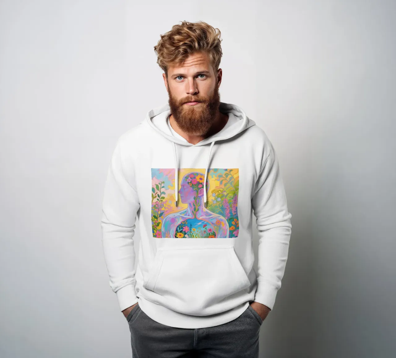 Umano trasparente con giardino in miniatura felpa con cappuccio da Slash Shop