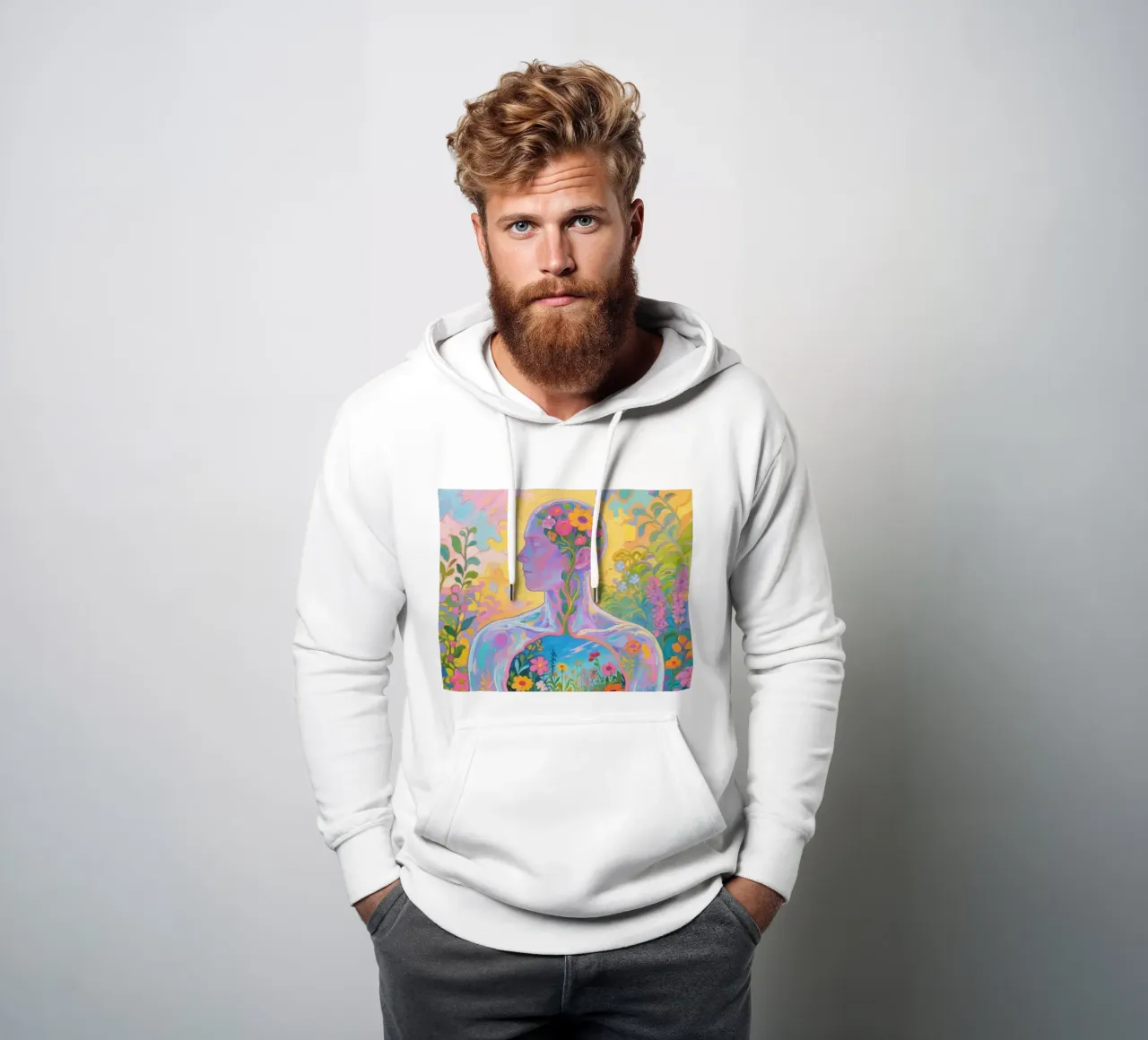 Umano trasparente con giardino in miniatura felpa con cappuccio da Slash Shop