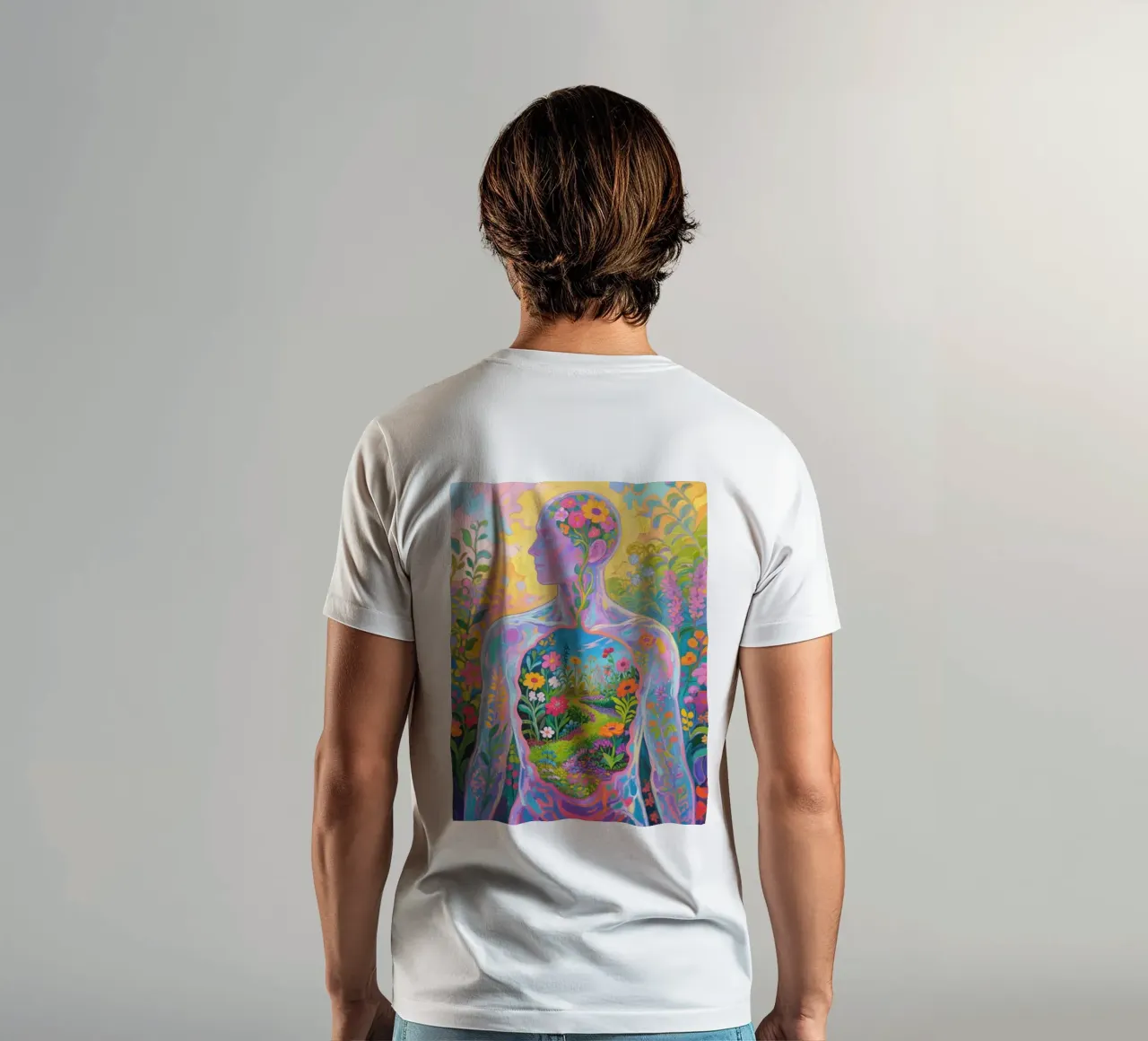 Umano trasparente con giardino in miniatura t-shirt da Slash Shop