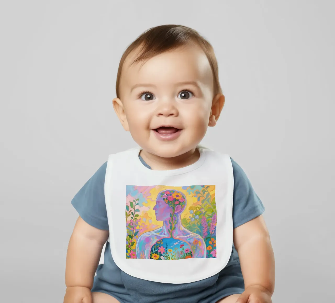 Umano trasparente con giardino in miniatura bavaglino da Slash Shop