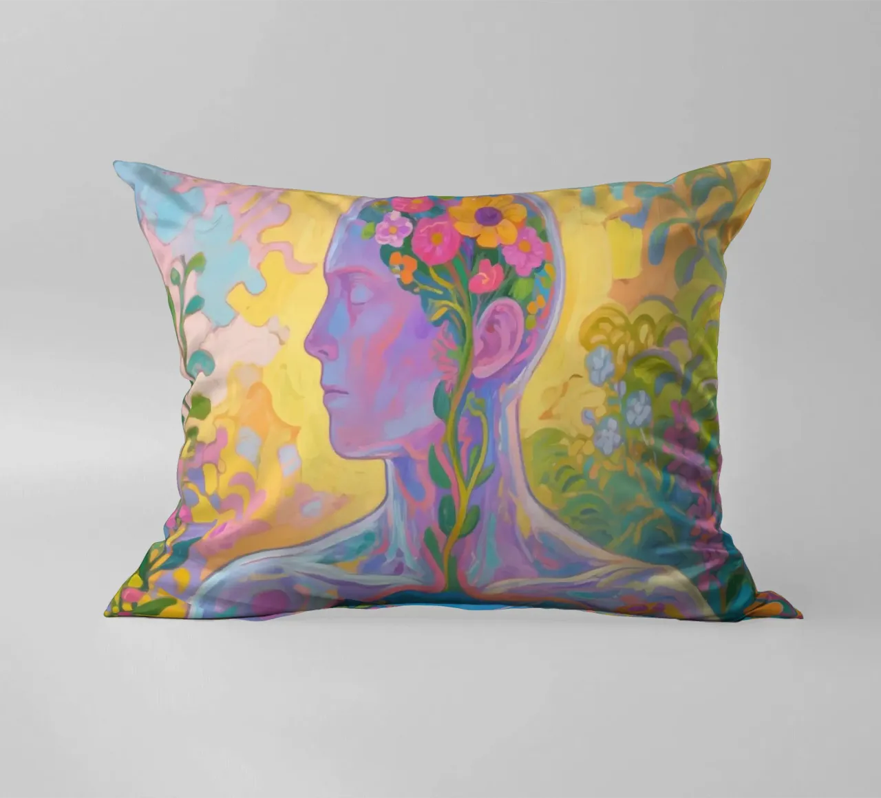 Umano trasparente con giardino in miniatura cuscino da Slash Shop