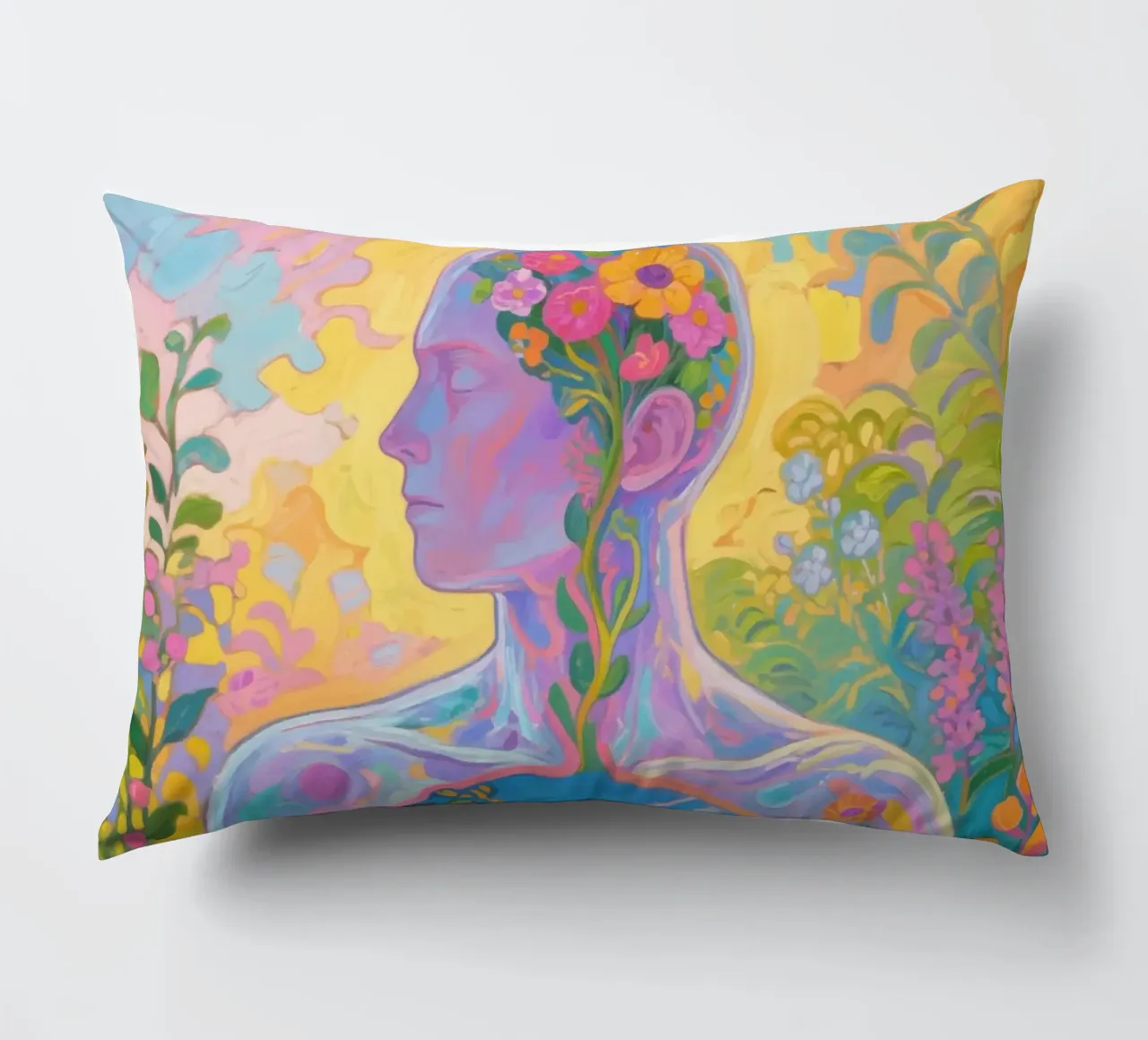 Umano trasparente con giardino in miniatura cuscino da Slash Shop