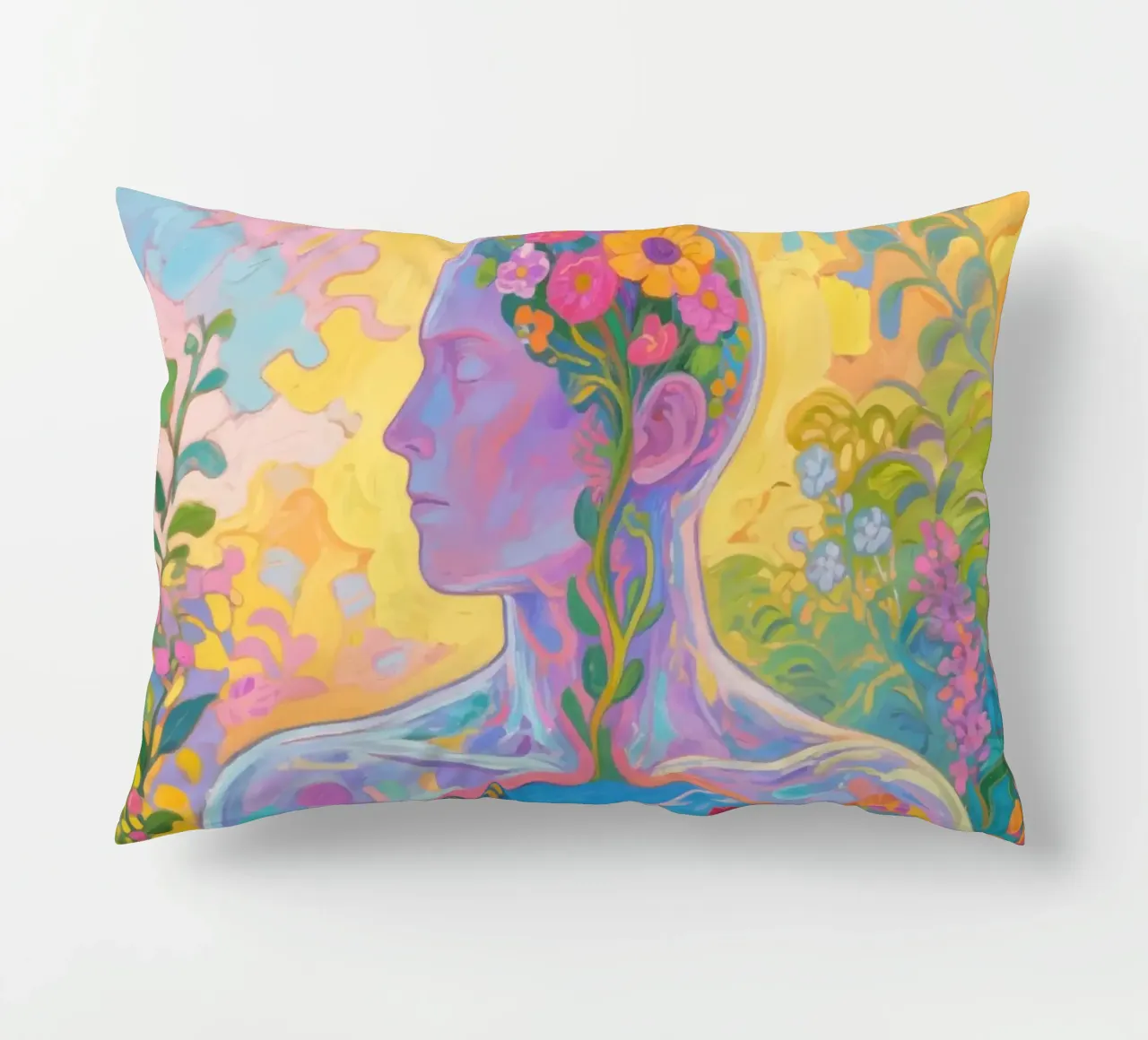 Umano trasparente con giardino in miniatura cuscino da Slash Shop