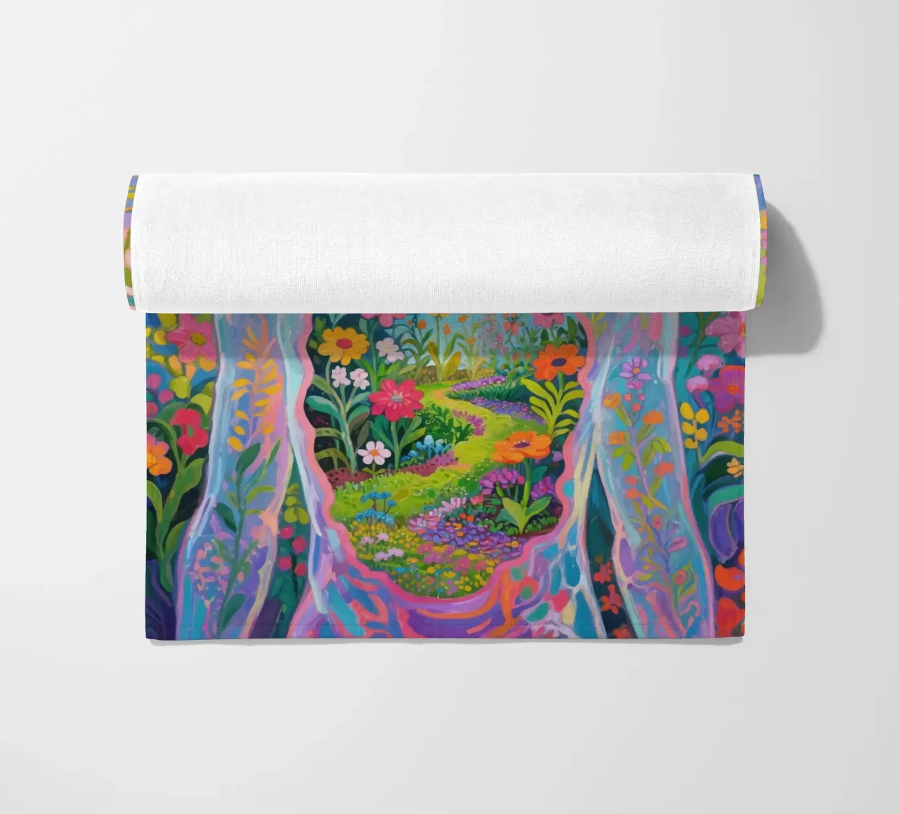 Umano trasparente con giardino in miniatura telo mare da Slash Shop