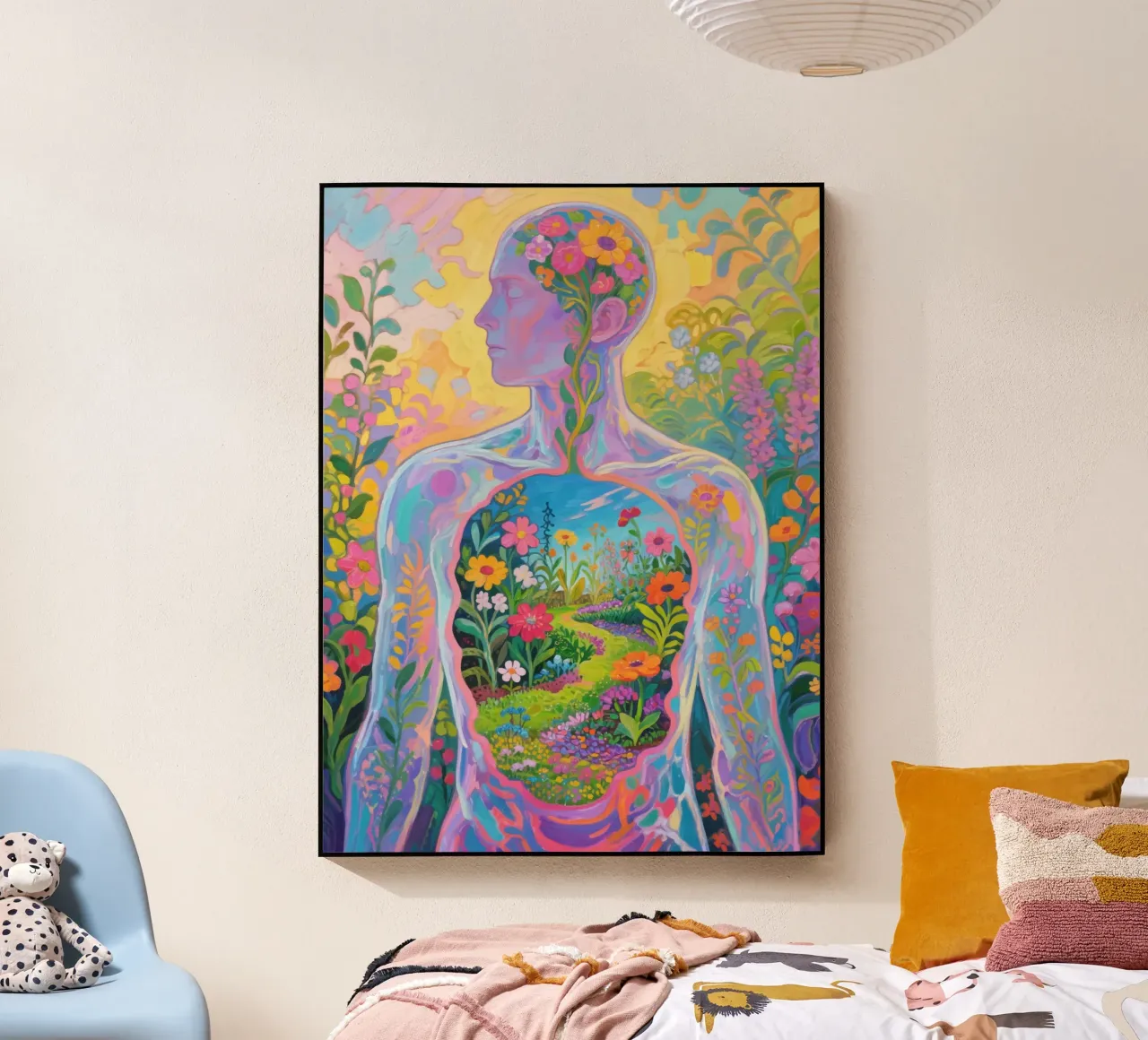 Umano trasparente con giardino in miniatura plexiglass da Slash Shop