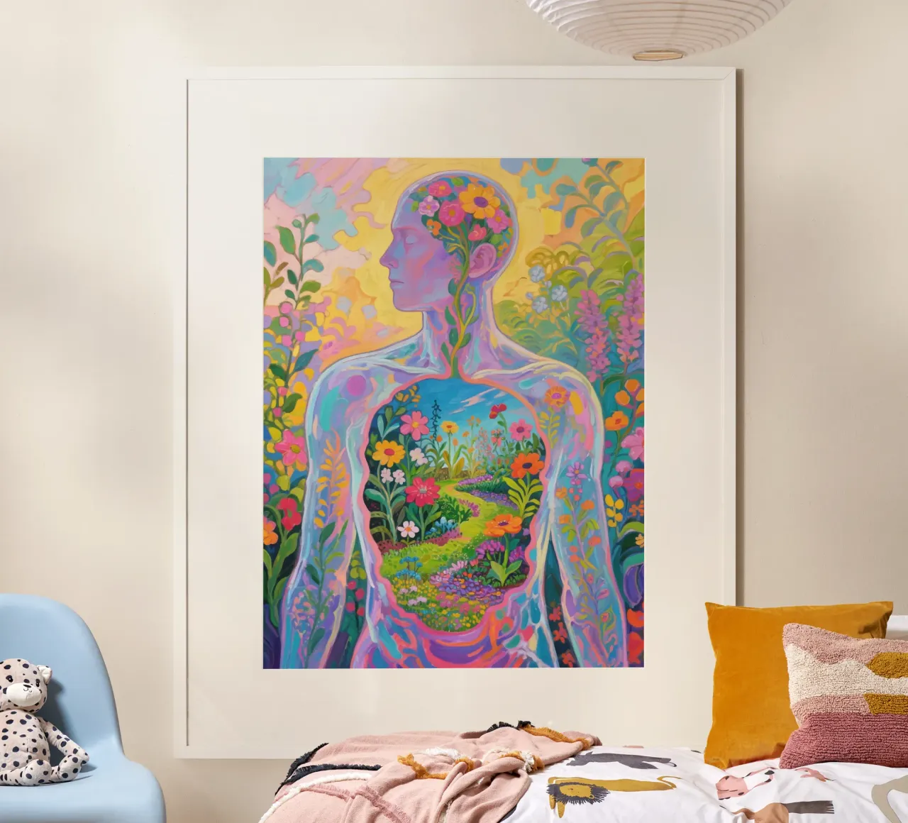 Umano trasparente con giardino in miniatura carta hahnemühle da Slash Shop