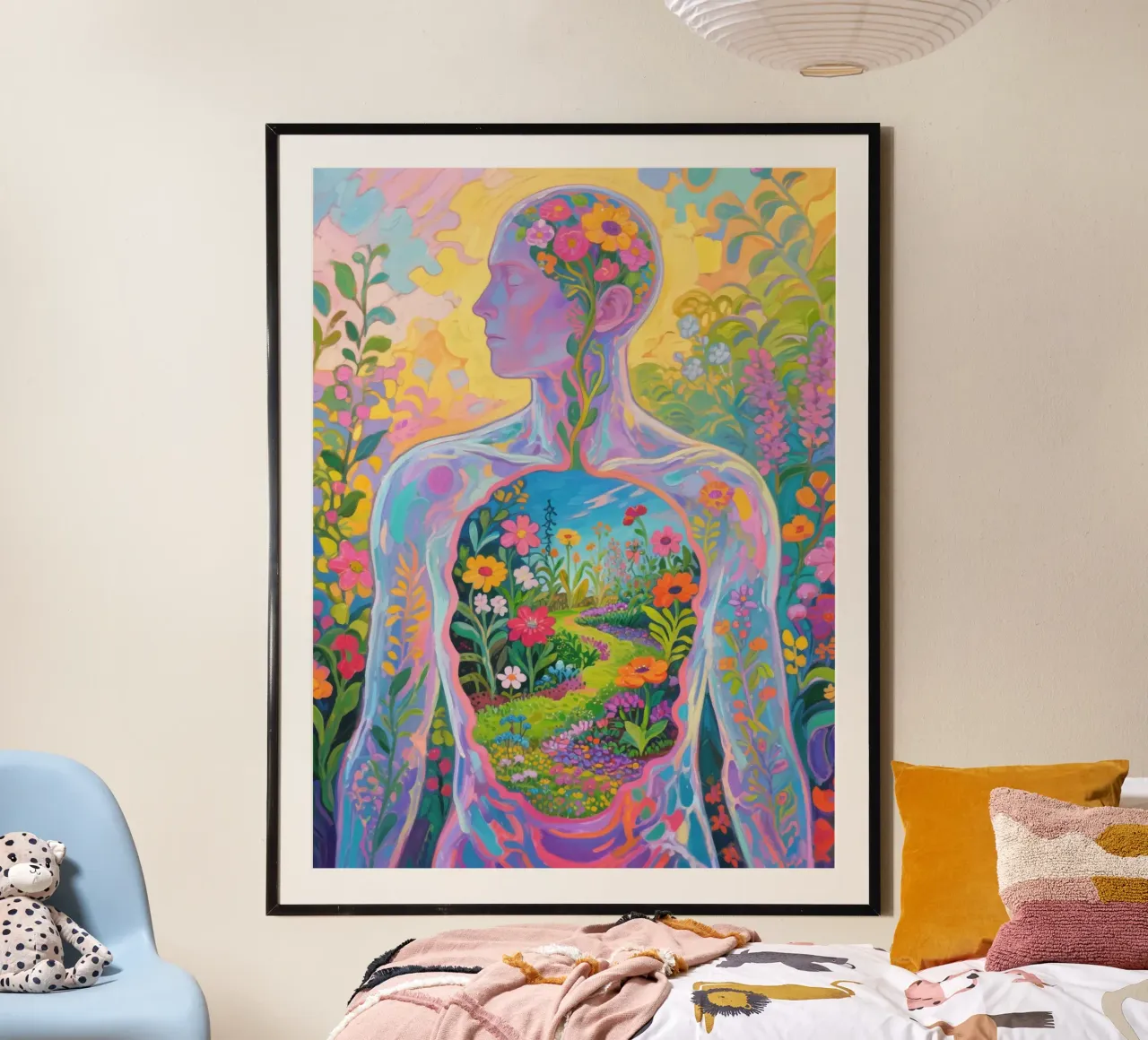 Umano trasparente con giardino in miniatura carta hahnemühle da Slash Shop