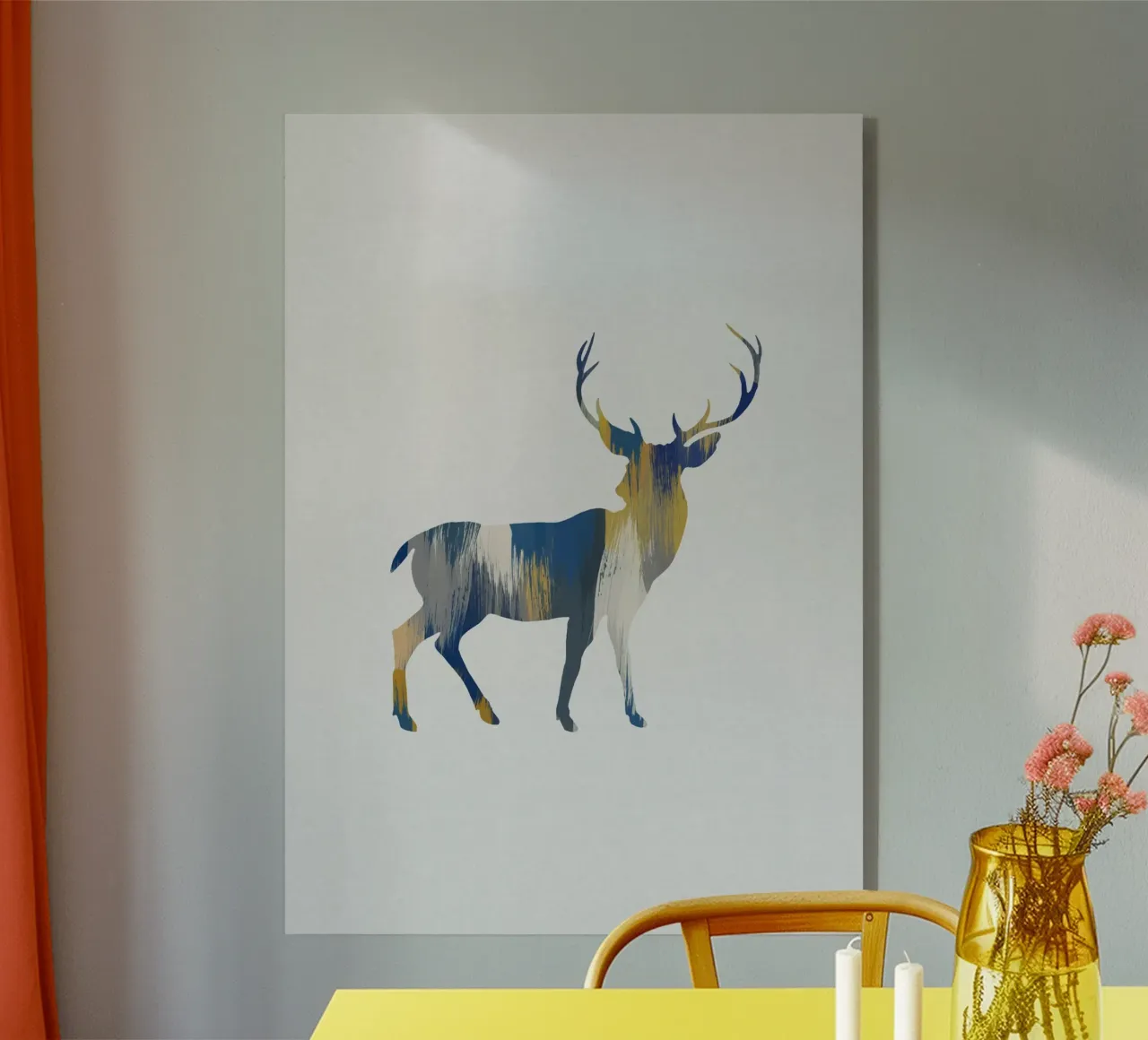 Cervo blu e giallo plexiglass da Orara Studio
