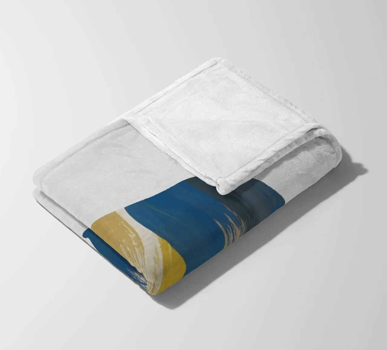 Blauwe en gele olifant fleecedeken van Orara Studio