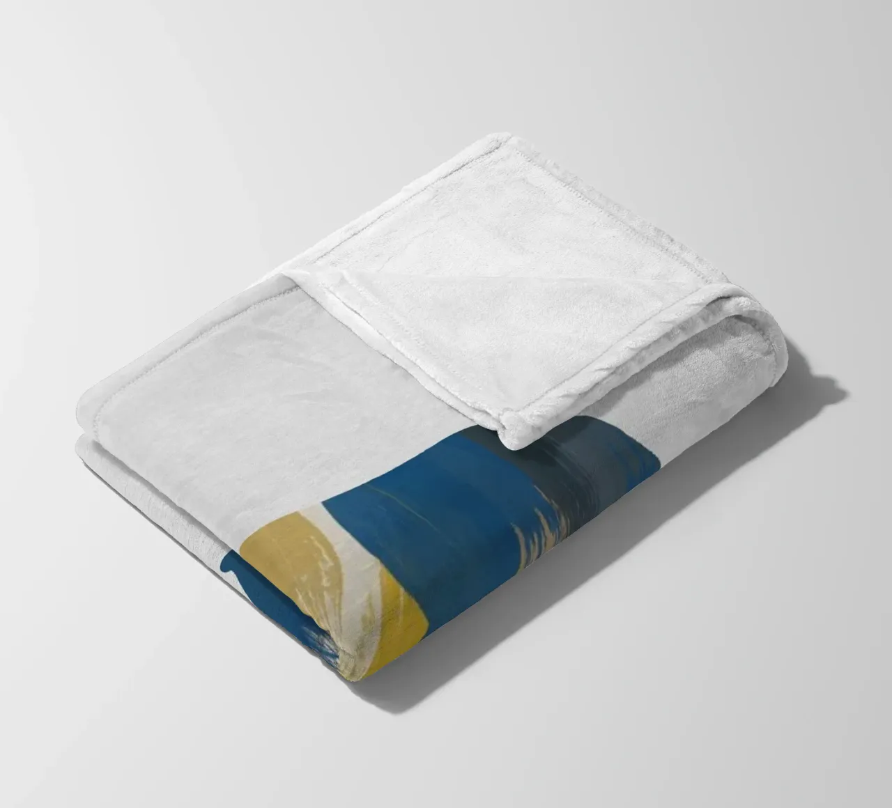 Blauwe en gele olifant fleecedeken van Orara Studio