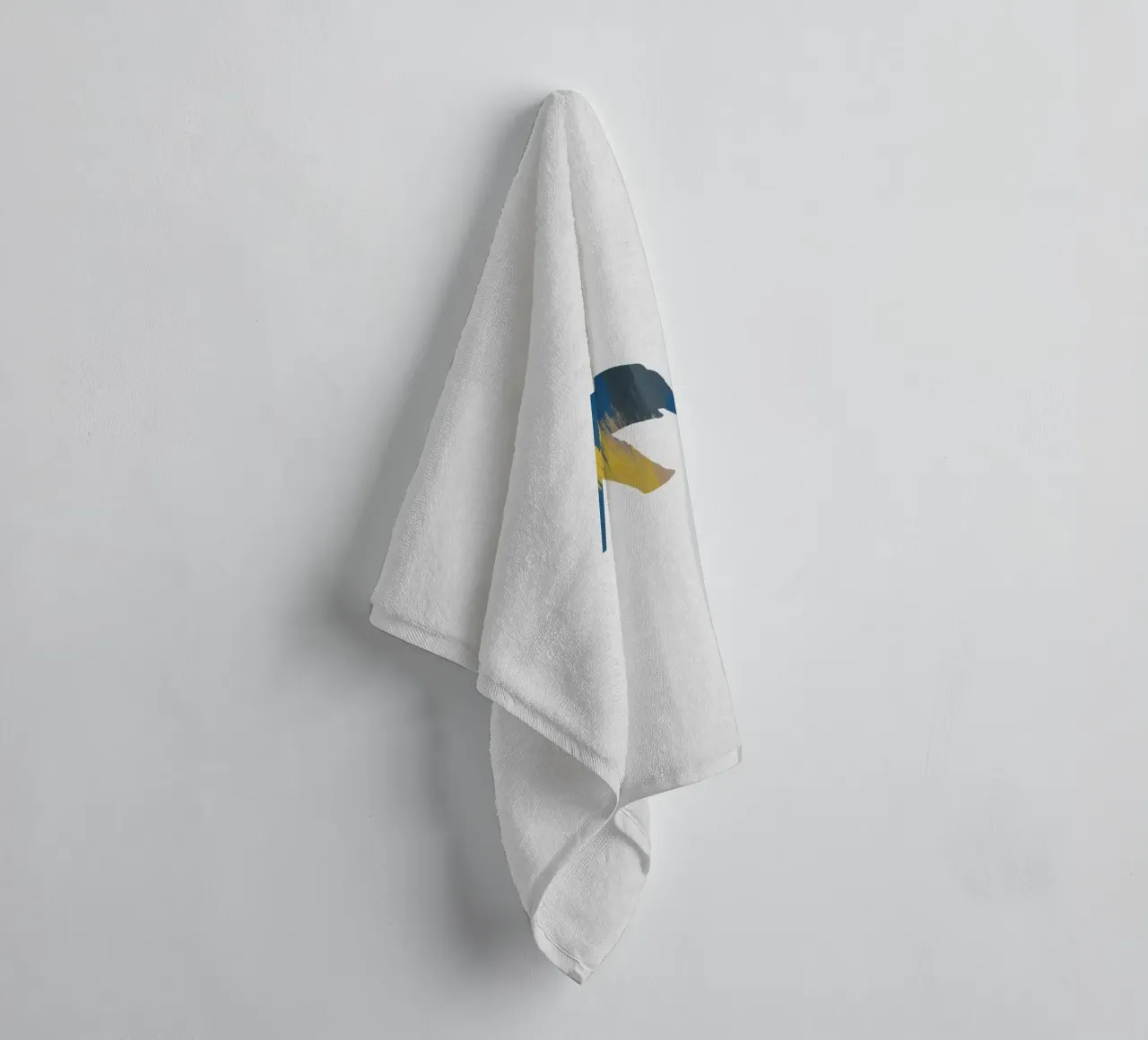 Eléphant bleu et jaune serviette de bain de Orara Studio