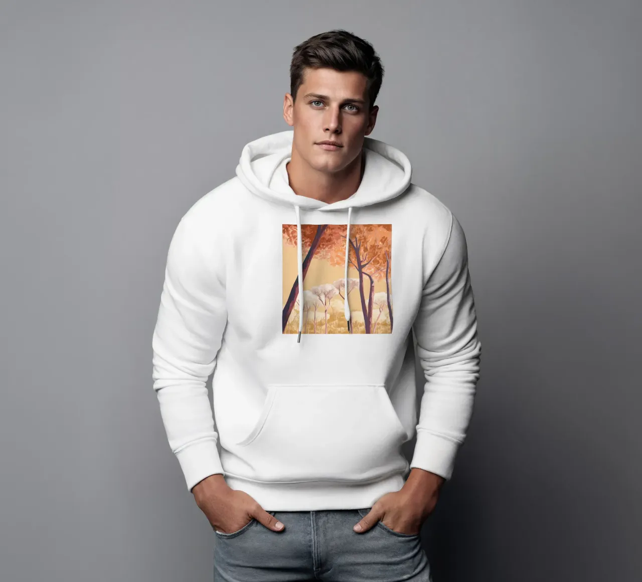 Warm Trees felpa con cappuccio da Goed Blauw