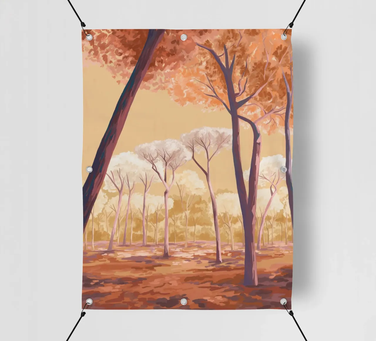 Warm Trees telo in pvc da Goed Blauw