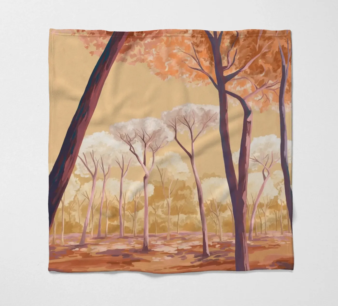Warm Trees Fleecedecke von Goed Blauw