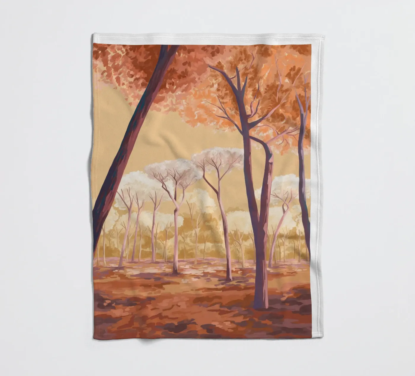Warm Trees Fleecedecke von Goed Blauw