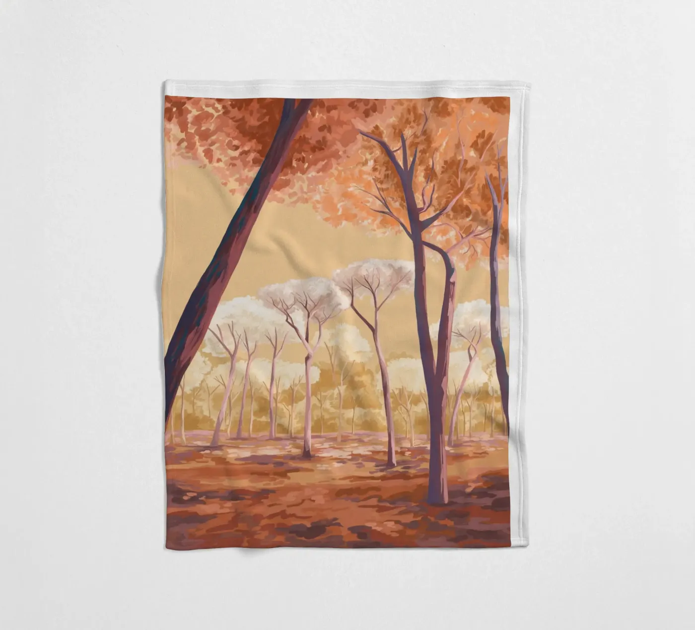 Warm Trees Fleecedecke von Goed Blauw