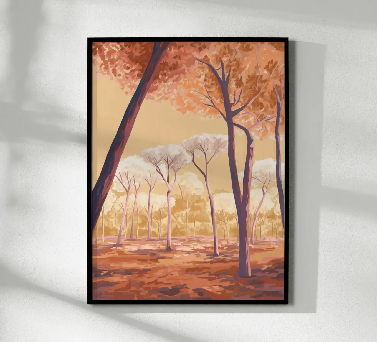 Warm Trees poster van Goed Blauw