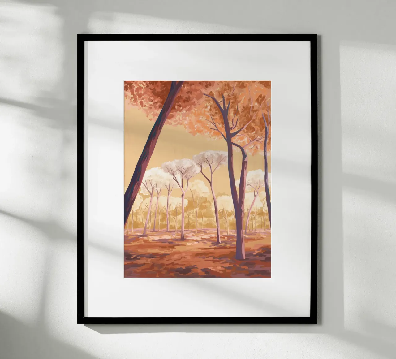 Warm Trees poster van Goed Blauw