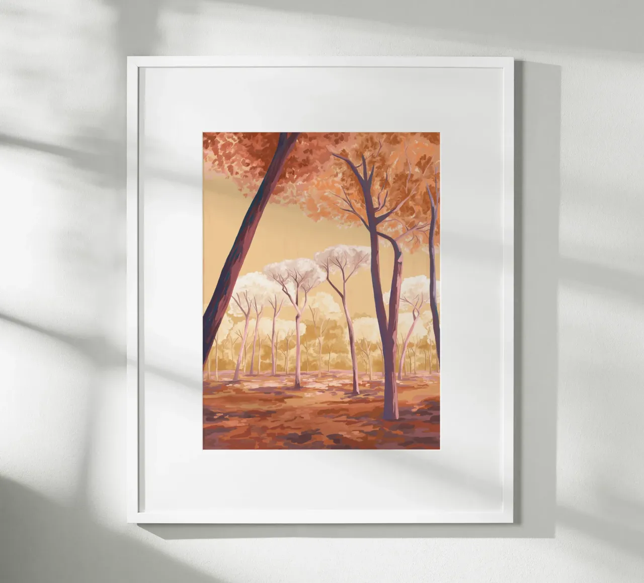 Warm Trees poster van Goed Blauw