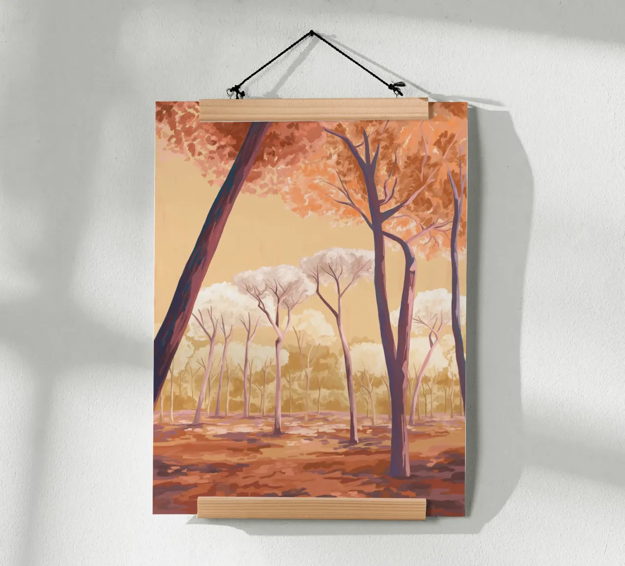 Warm Trees poster van Goed Blauw
