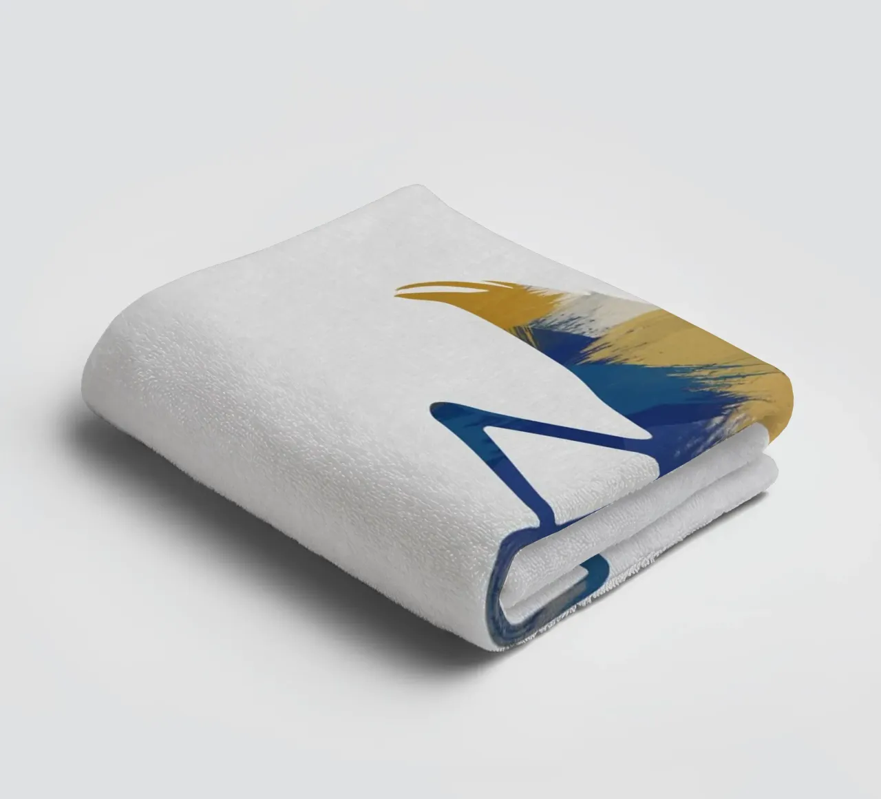 Flamant bleu et jaune serviette de bain de Orara Studio