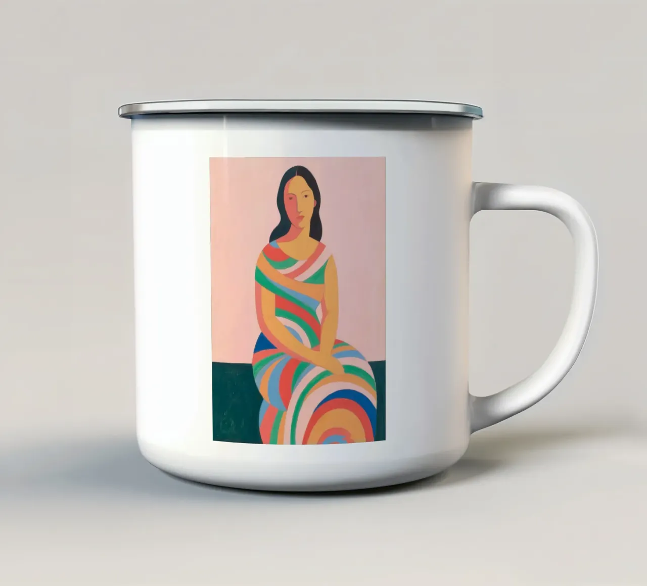 Donna con stile swirl tazza in smalto da Slash Shop