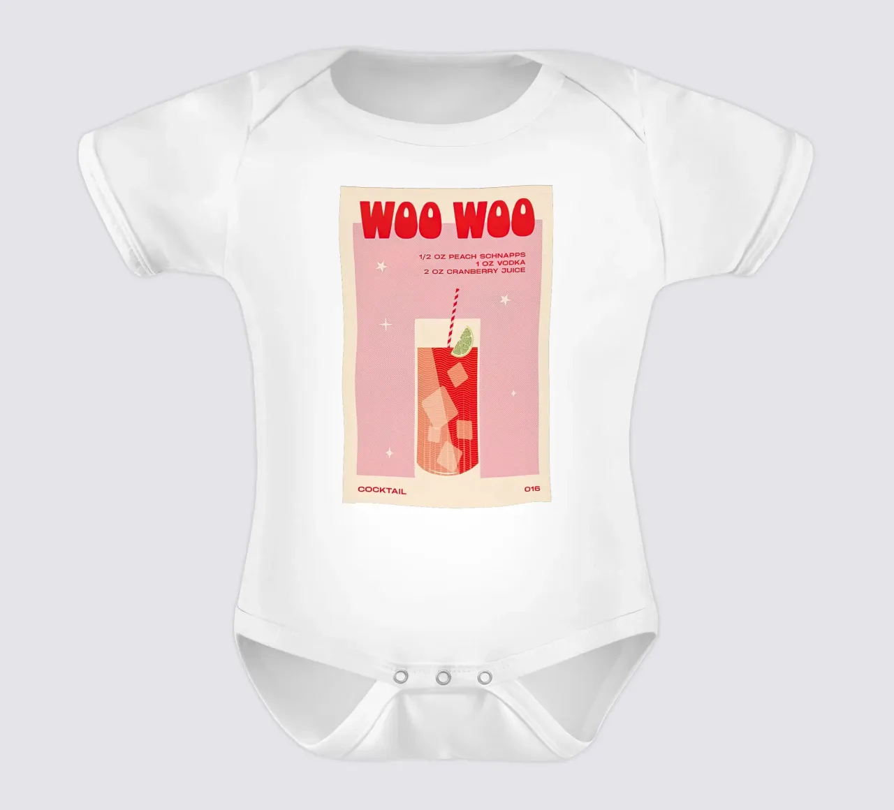 Bevanda Woo Woo body neonato maniche corte da Cocktail Drink
