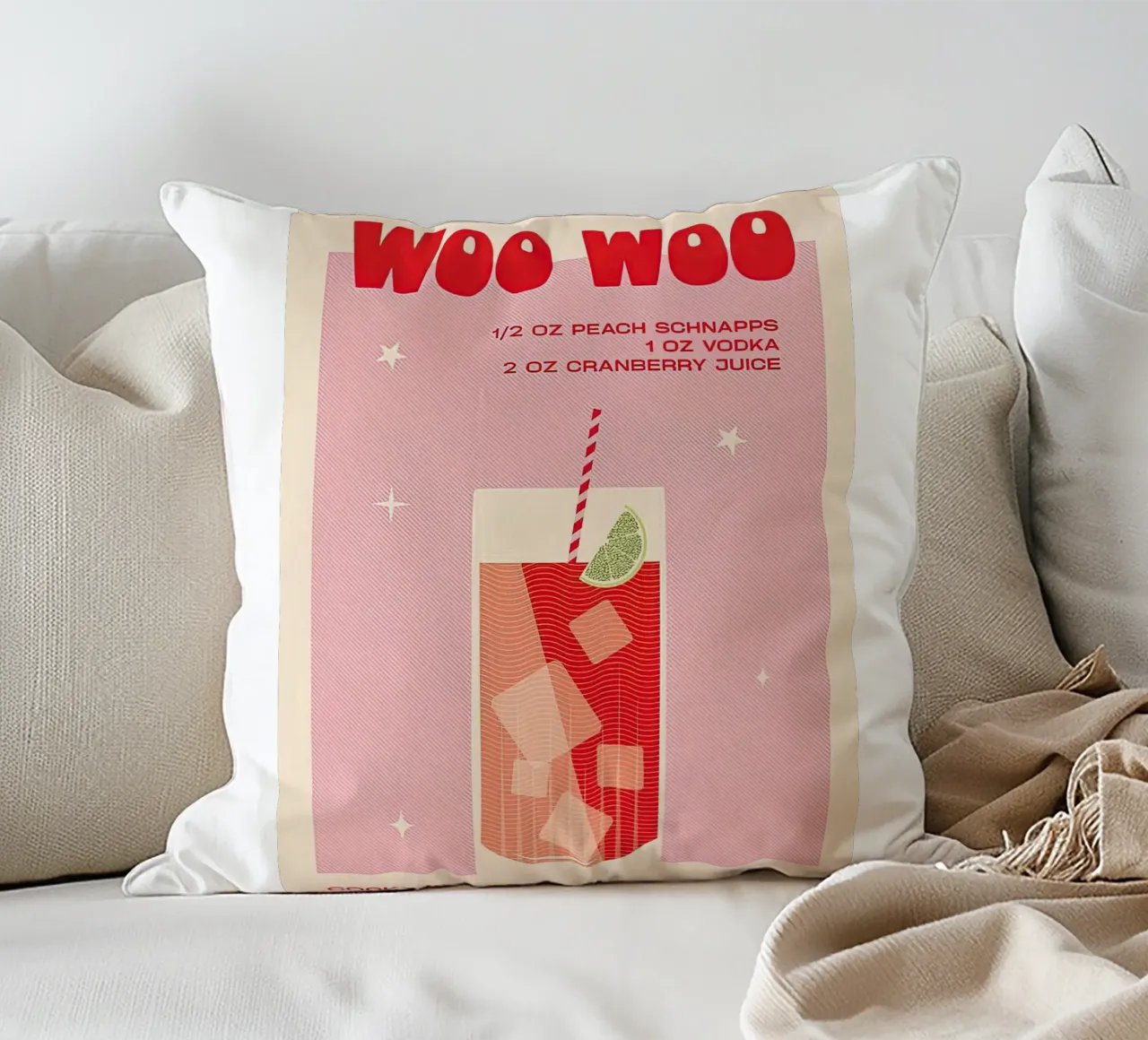 Bevanda Woo Woo cuscino da Cocktail Drink