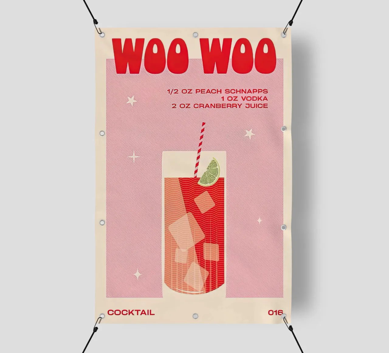 Bevanda Woo Woo telo in pvc da Cocktail Drink