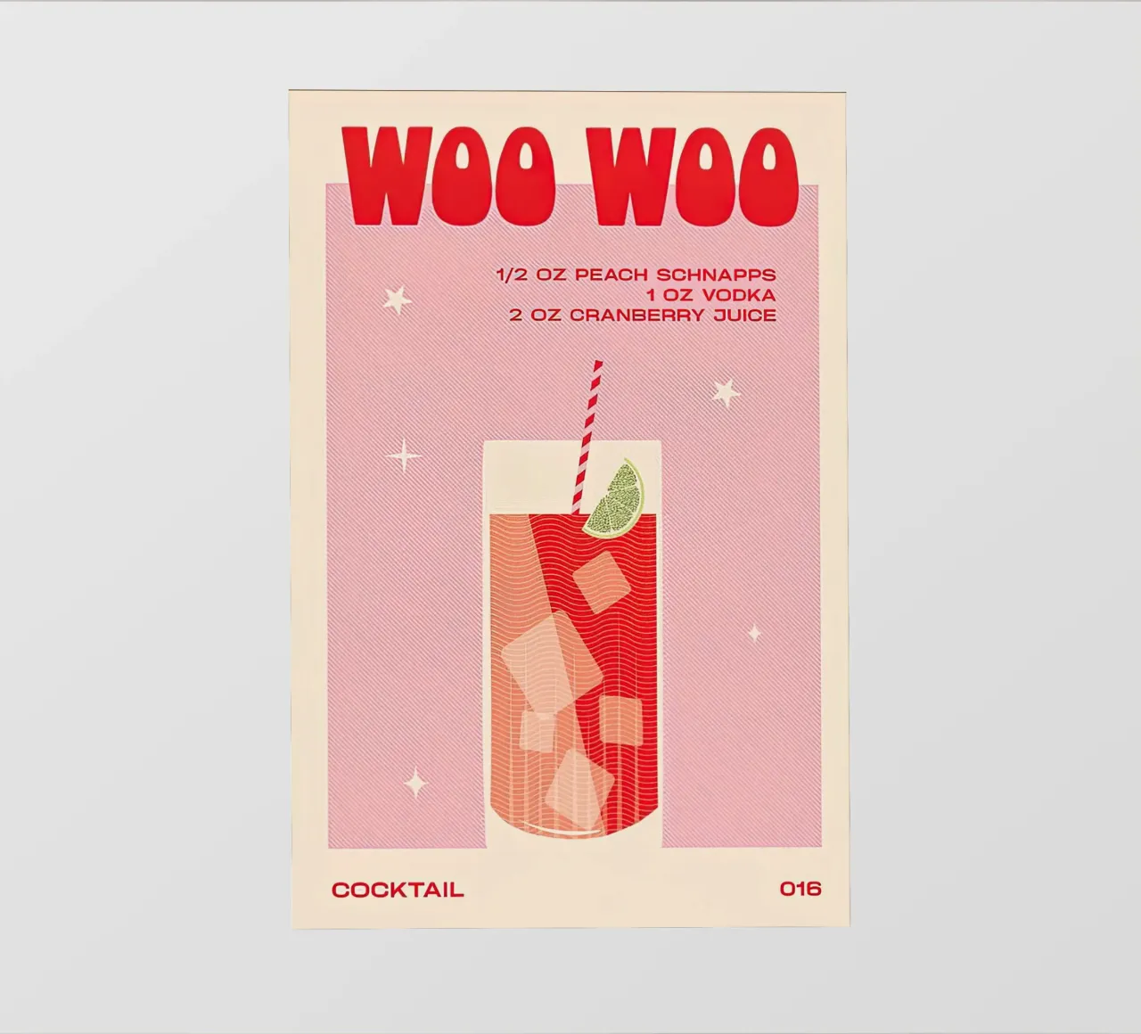 Bevanda Woo Woo telo in pvc da Cocktail Drink