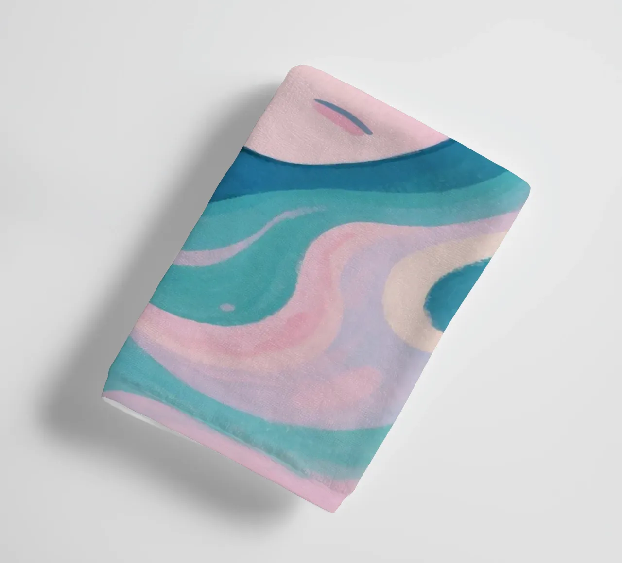 Woman's face crying with wave style towel by Slash Shop