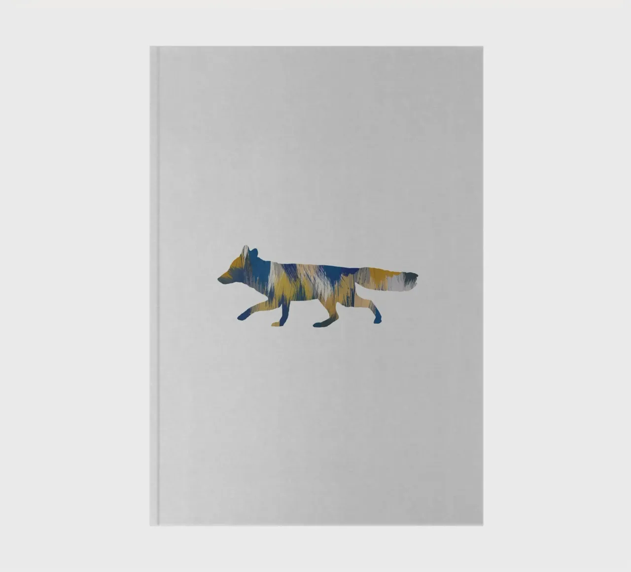 Renard bleu et jaune carnet de notes de Orara Studio