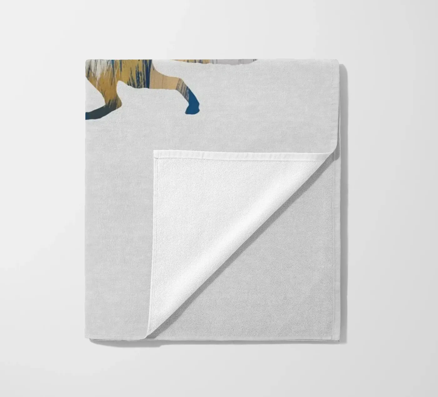 Volpe blu e gialla telo mare da Orara Studio