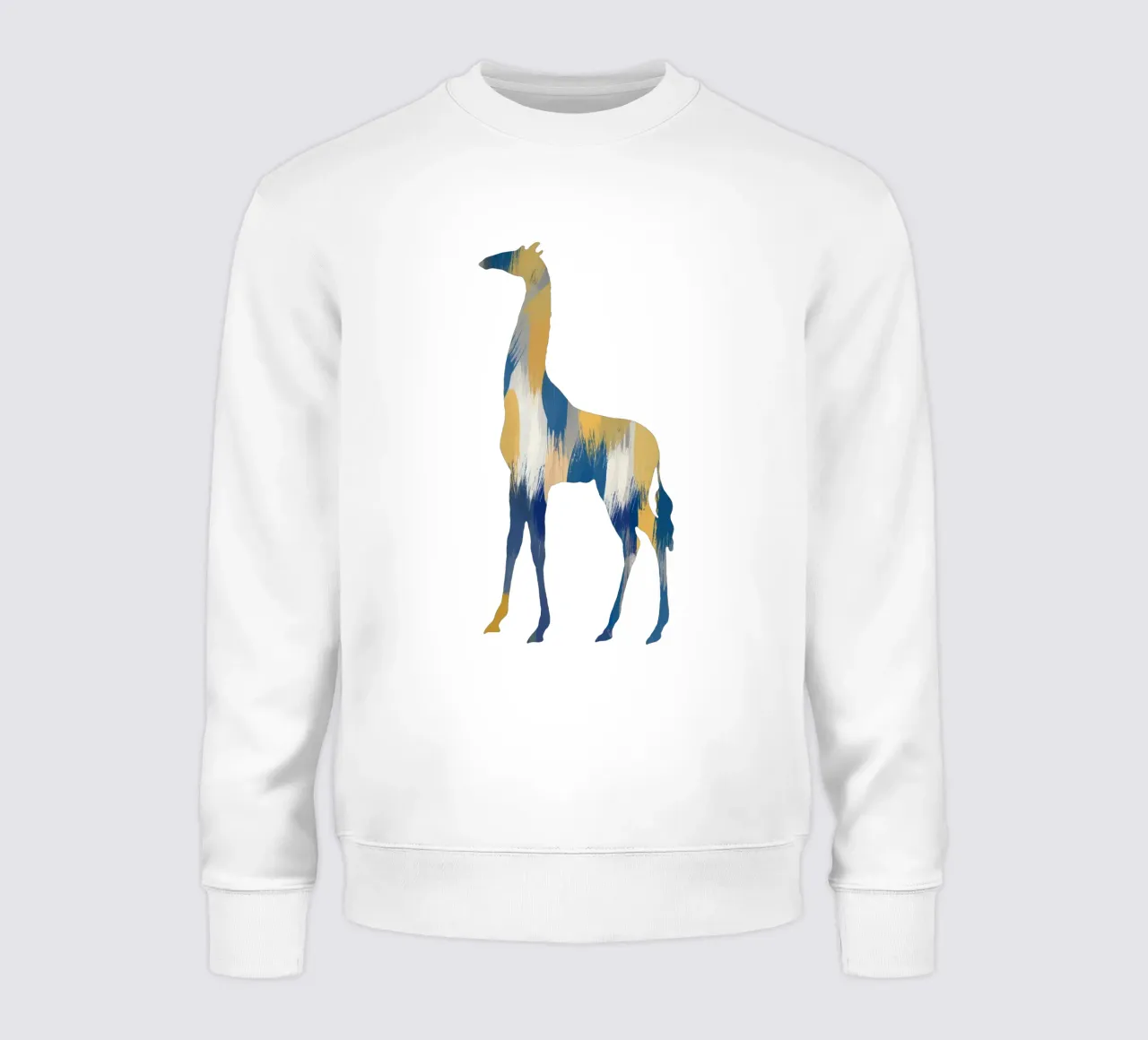 Giraffa blu e gialla felpa da Orara Studio