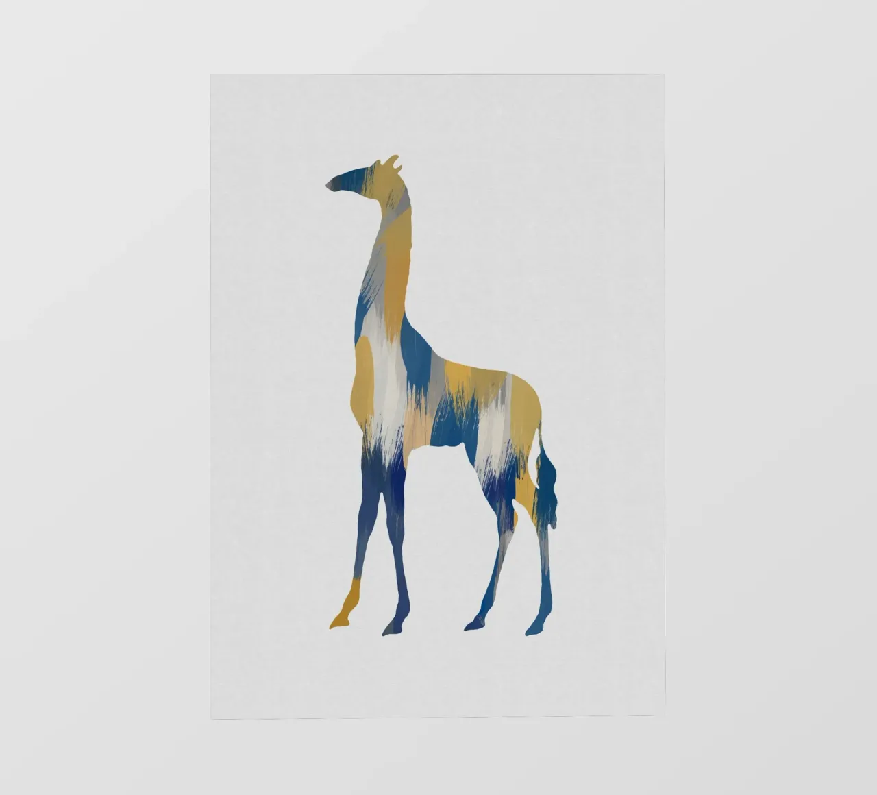 Girafe bleue et jaune bâche pvc de Orara Studio