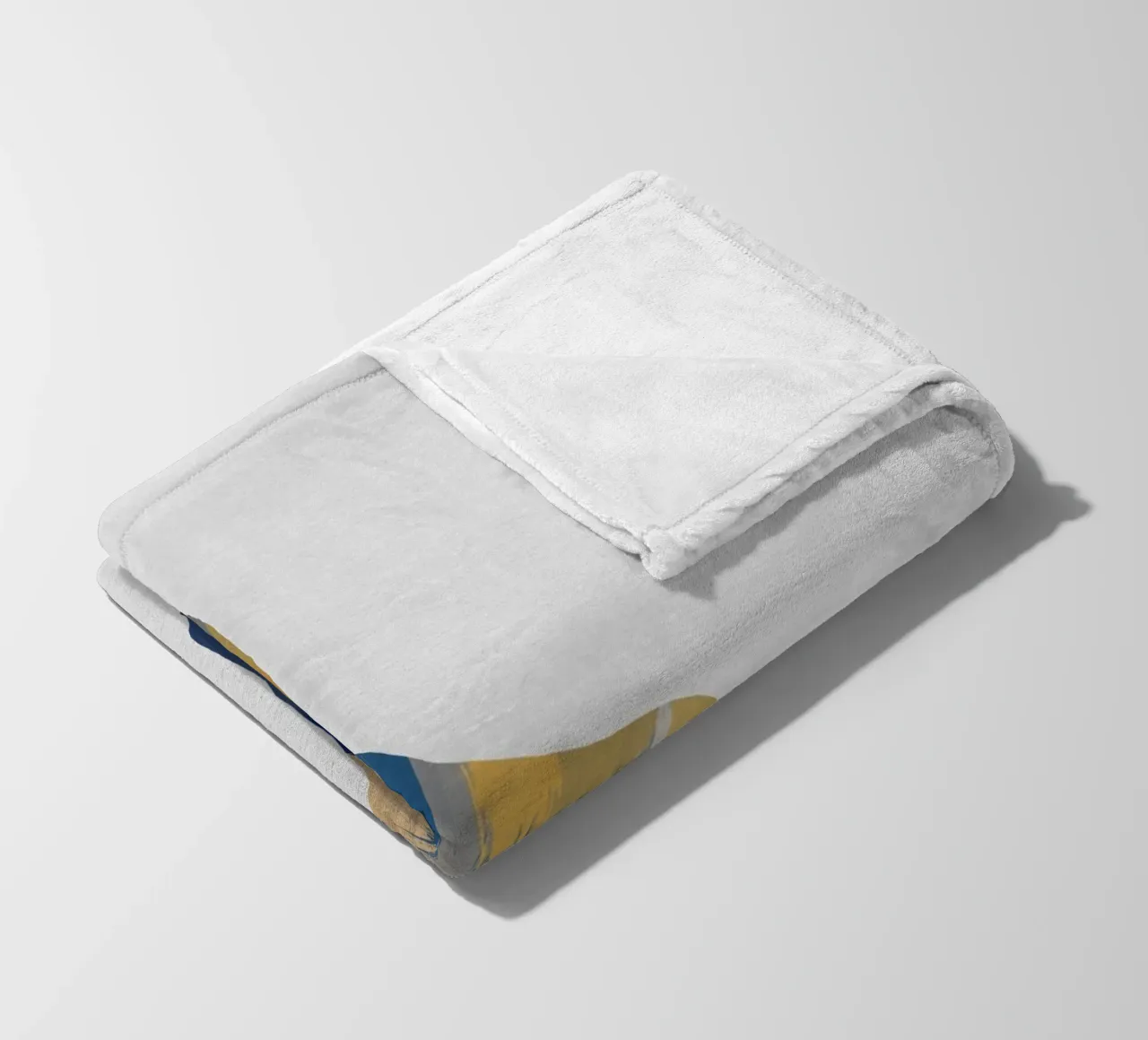 Blue & Yellow Giraffe fleece blanket by Orara Studio
